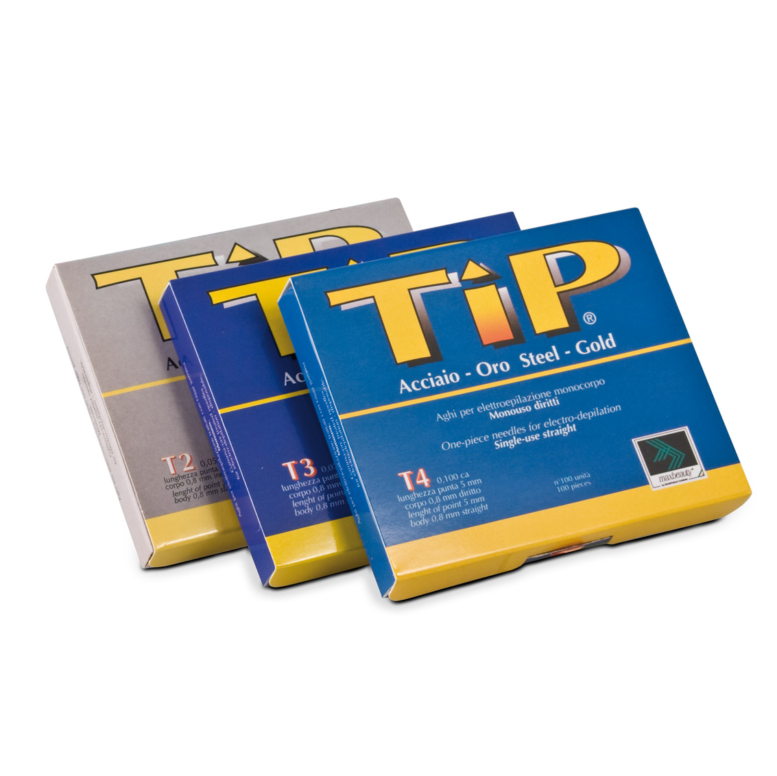 Elettrodi TIP Inox placcati in Oro per Elettroepilazione