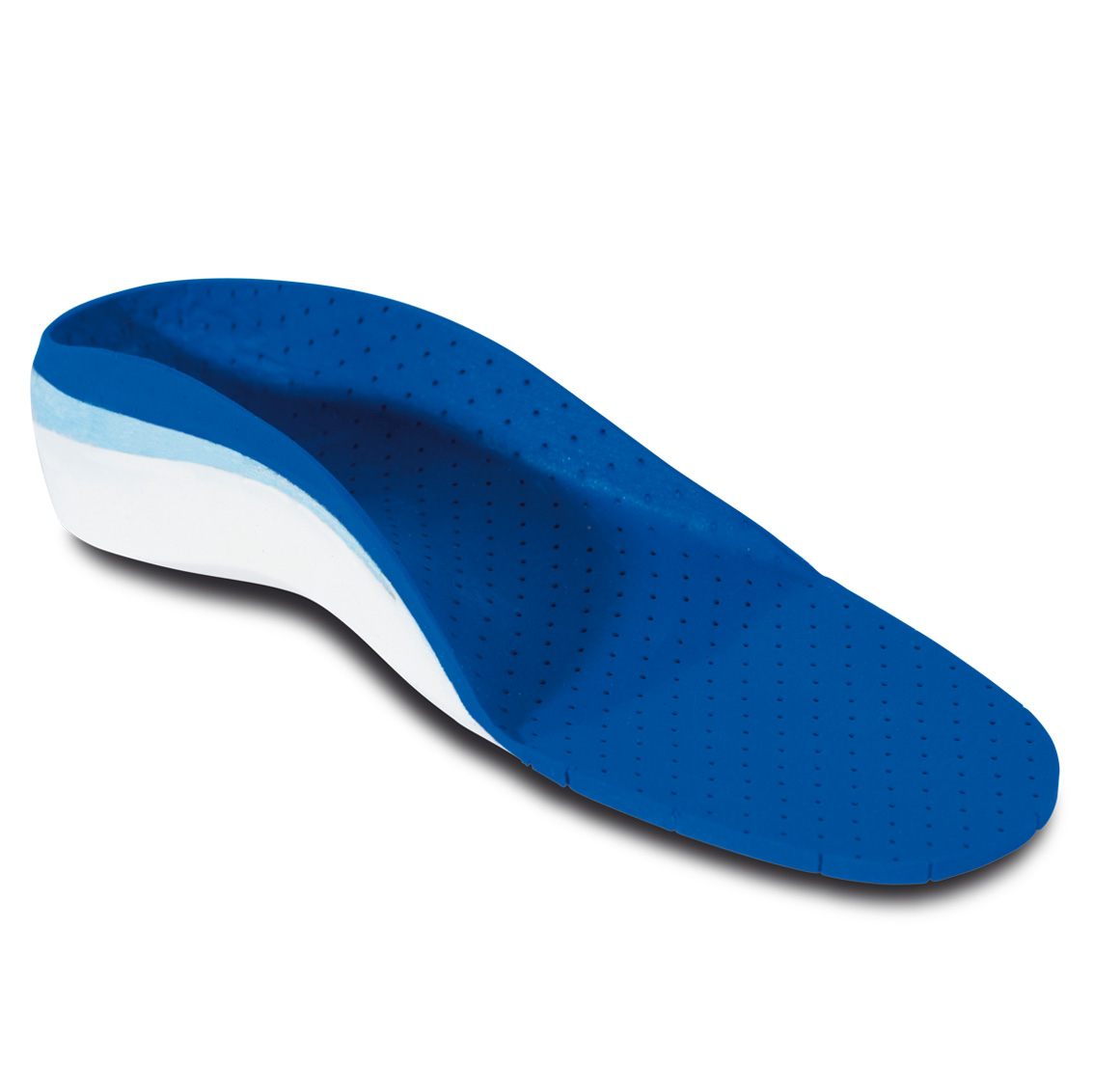 Semi-finished footbed with 3/4 EVA HD wrap-around base to be lowered KIDS Blue Size 36 1 pair