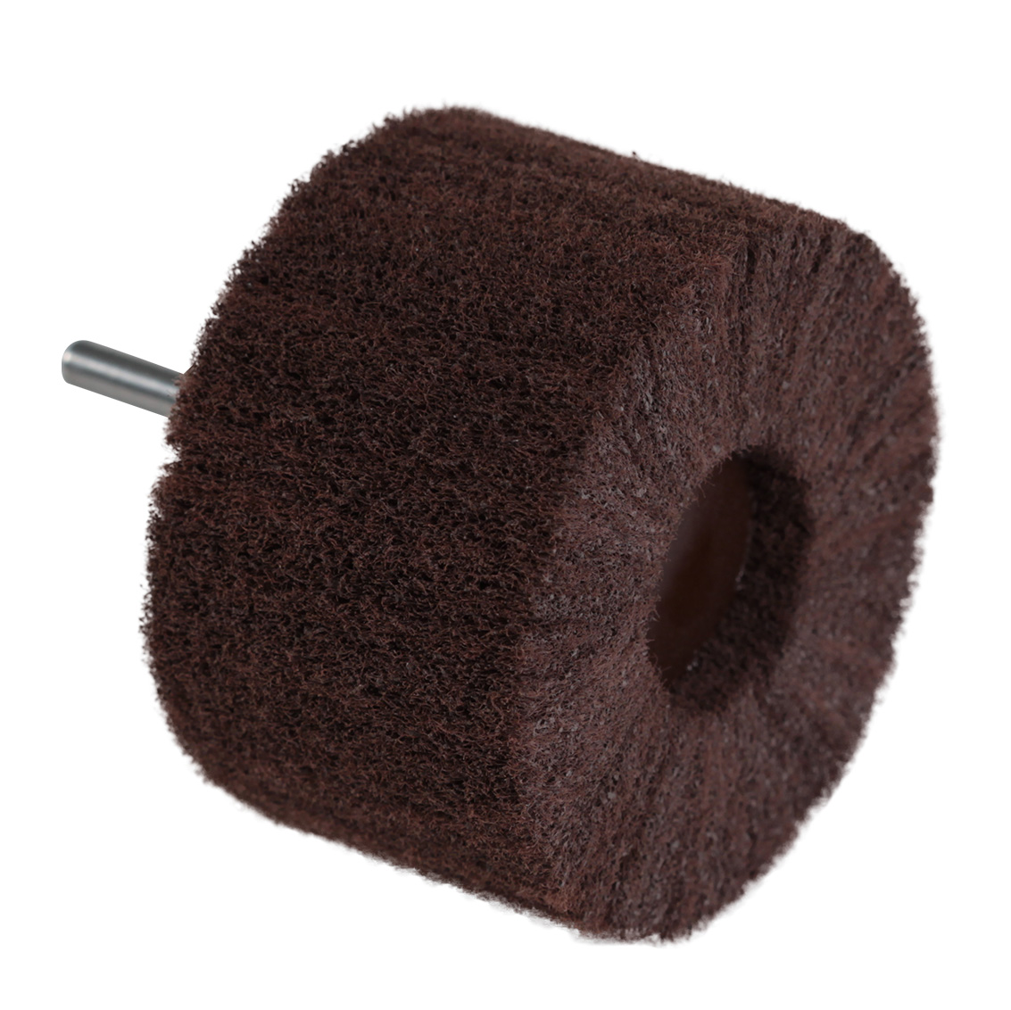 Flap brush in fine abrasive cloth for sanding wheel