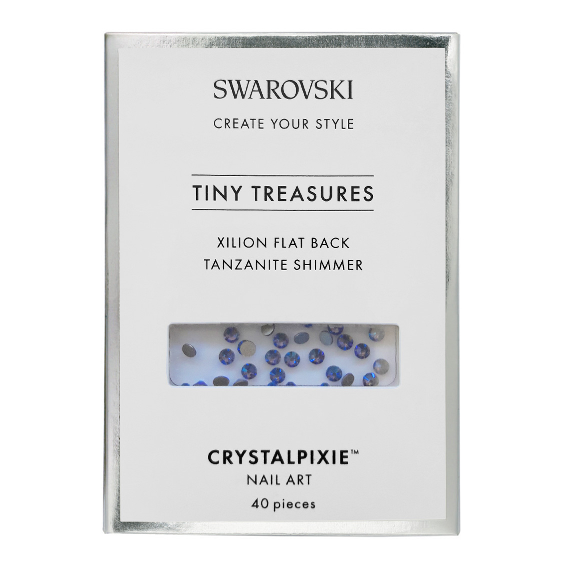 Xilion Flat Back - Tansanit Schimmer 40 Stück - Swarovski® Tiny Treasures