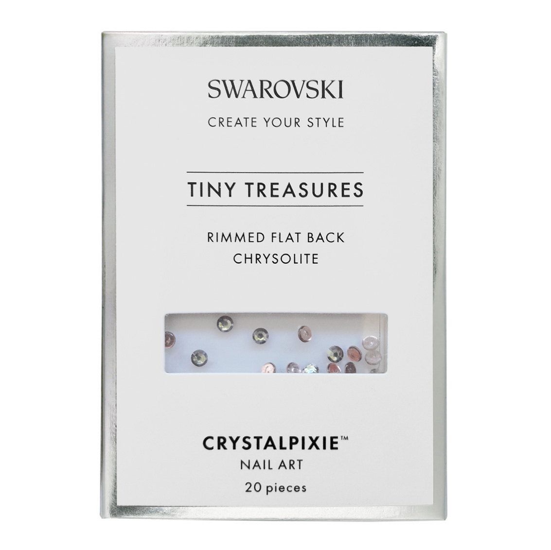 Rimmed Flat Back - Chysolite 20 Stück - Swarovski® Tiny Treasures