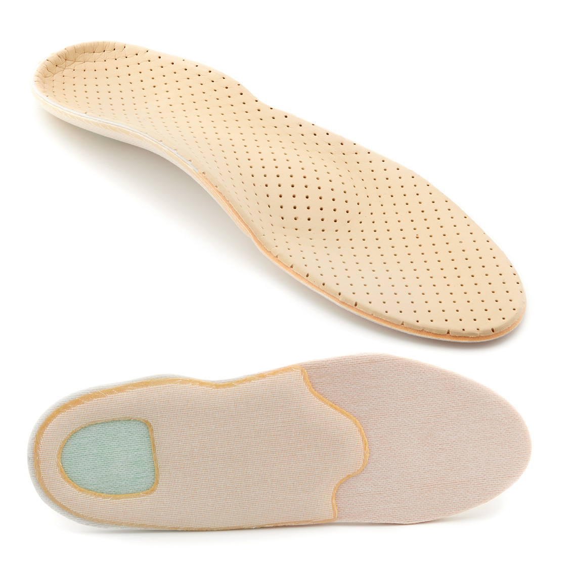 Semi-finished resin heel support insoles for thermoforming