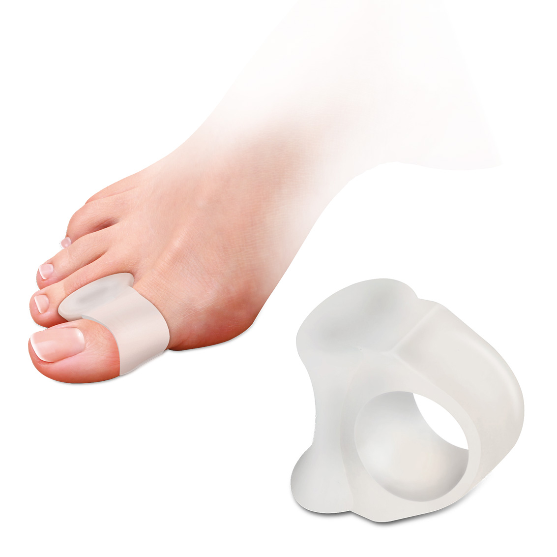 Toe spreader with ring
