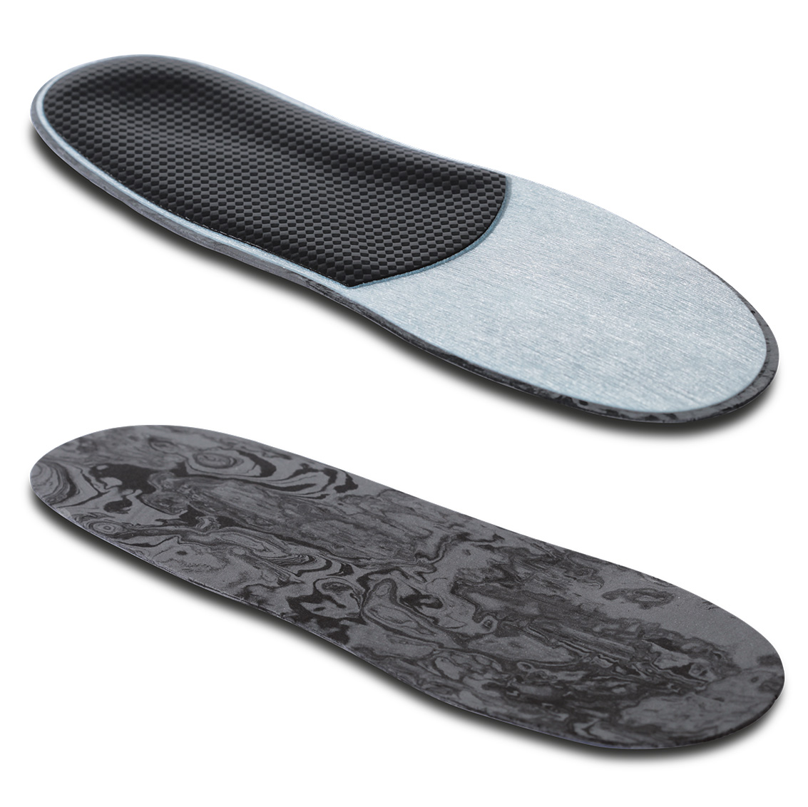 Insoles for hollow and varus foot to be thermoformed