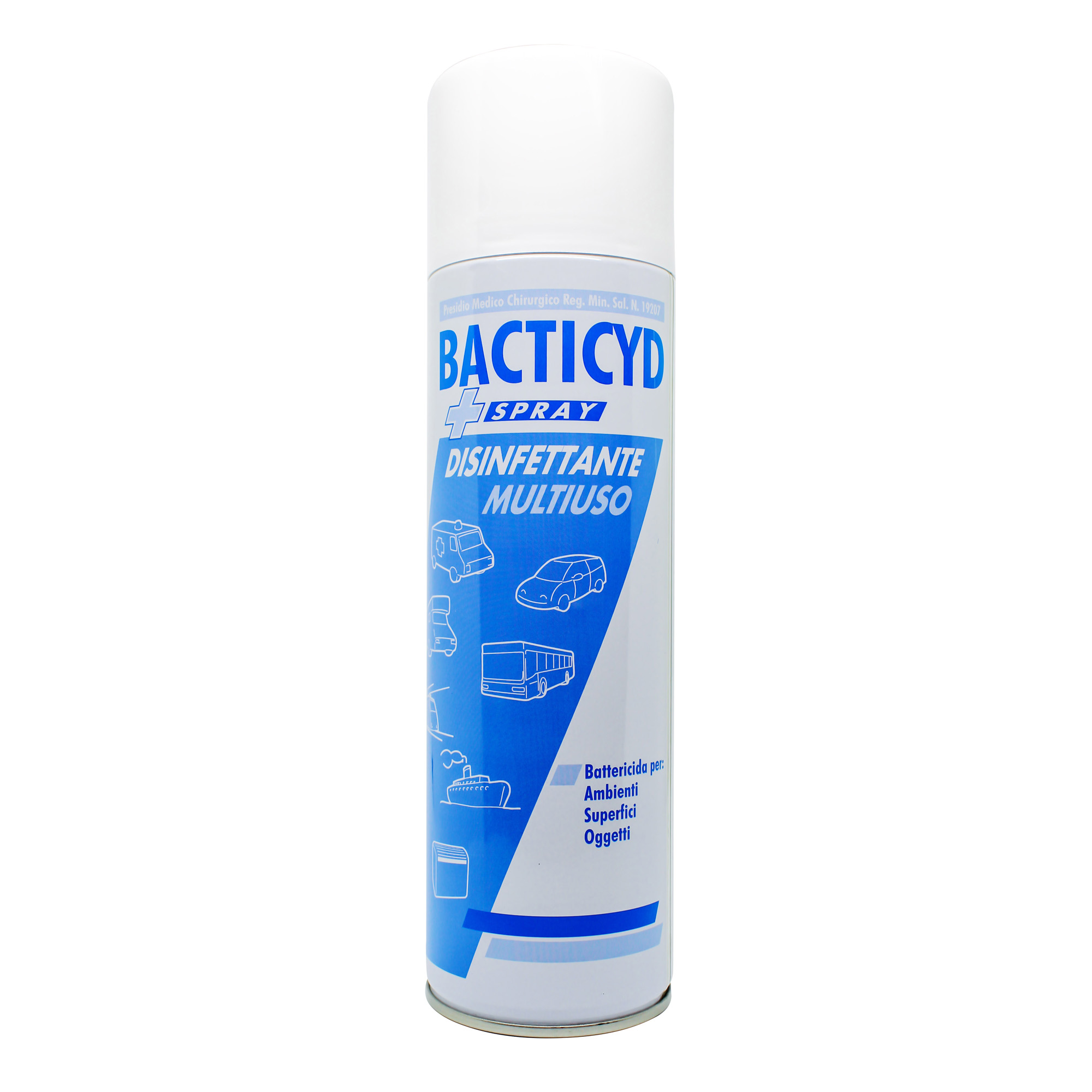 Désinfectant polyvalent pour les environnements professionnels avec une action antibactérienne et désodorisante Spray Bacticyd 500 ml