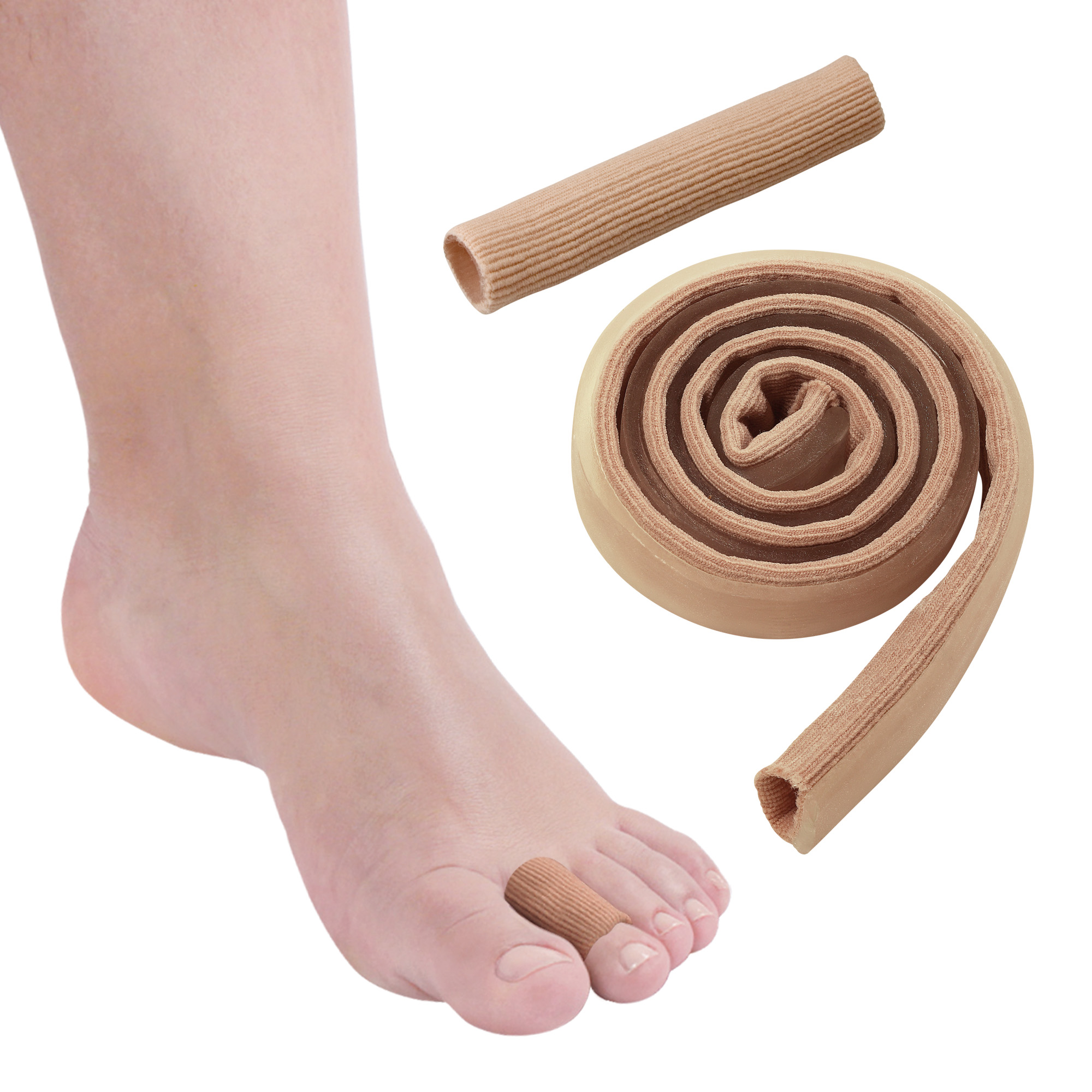 Fabric toe protector with Tecniwork Polymer Gel central pad