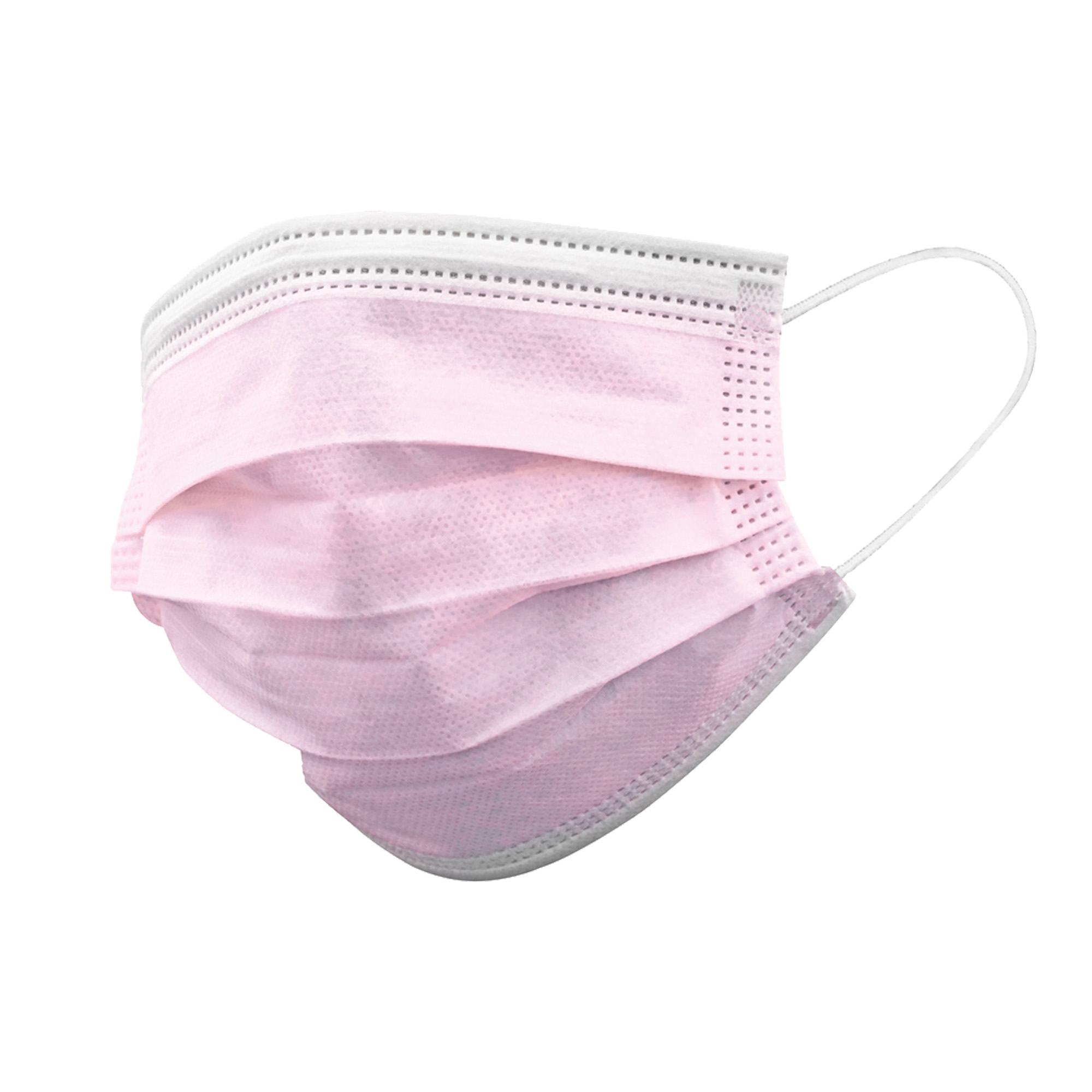 Disposable surgical mask in 3-layer TNT Pink 10 pcs