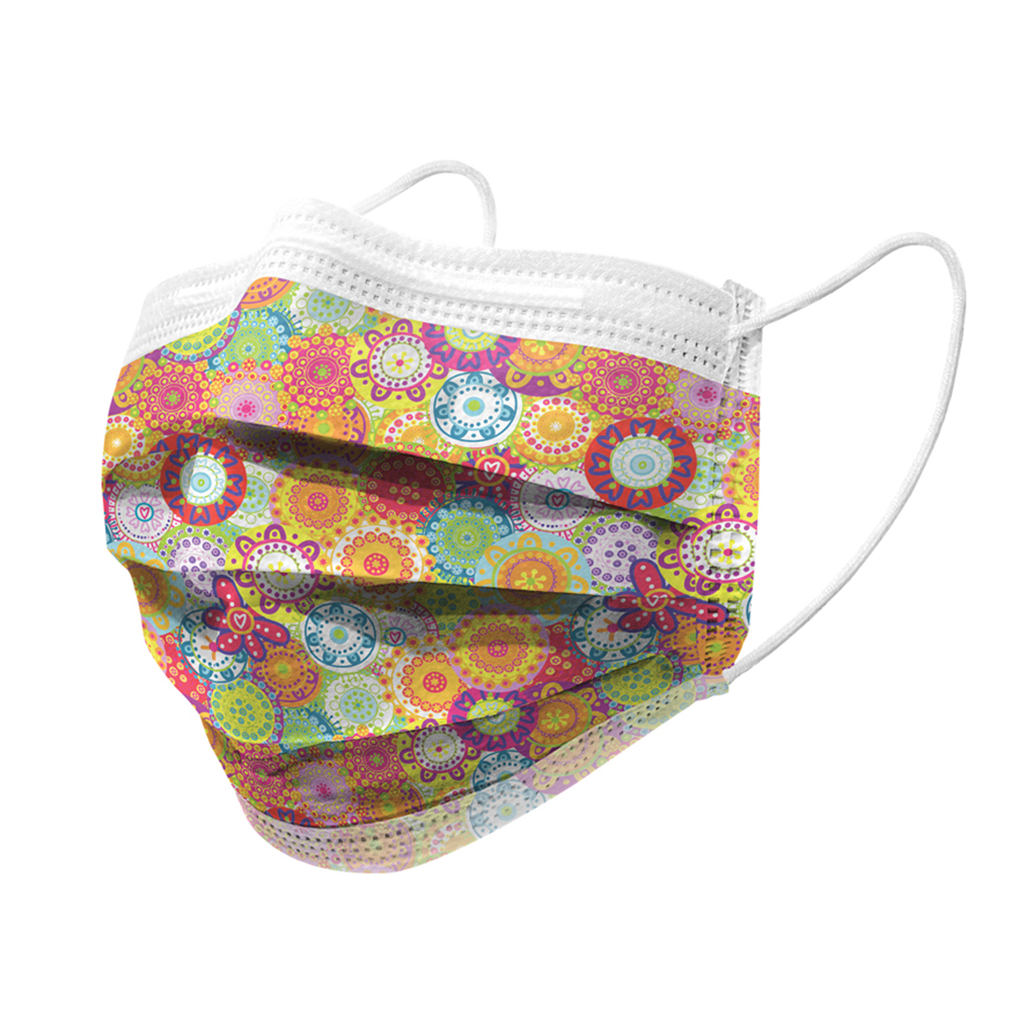 Disposable surgical mask in 3-layer TNT Fantasia Colors 10 pcs