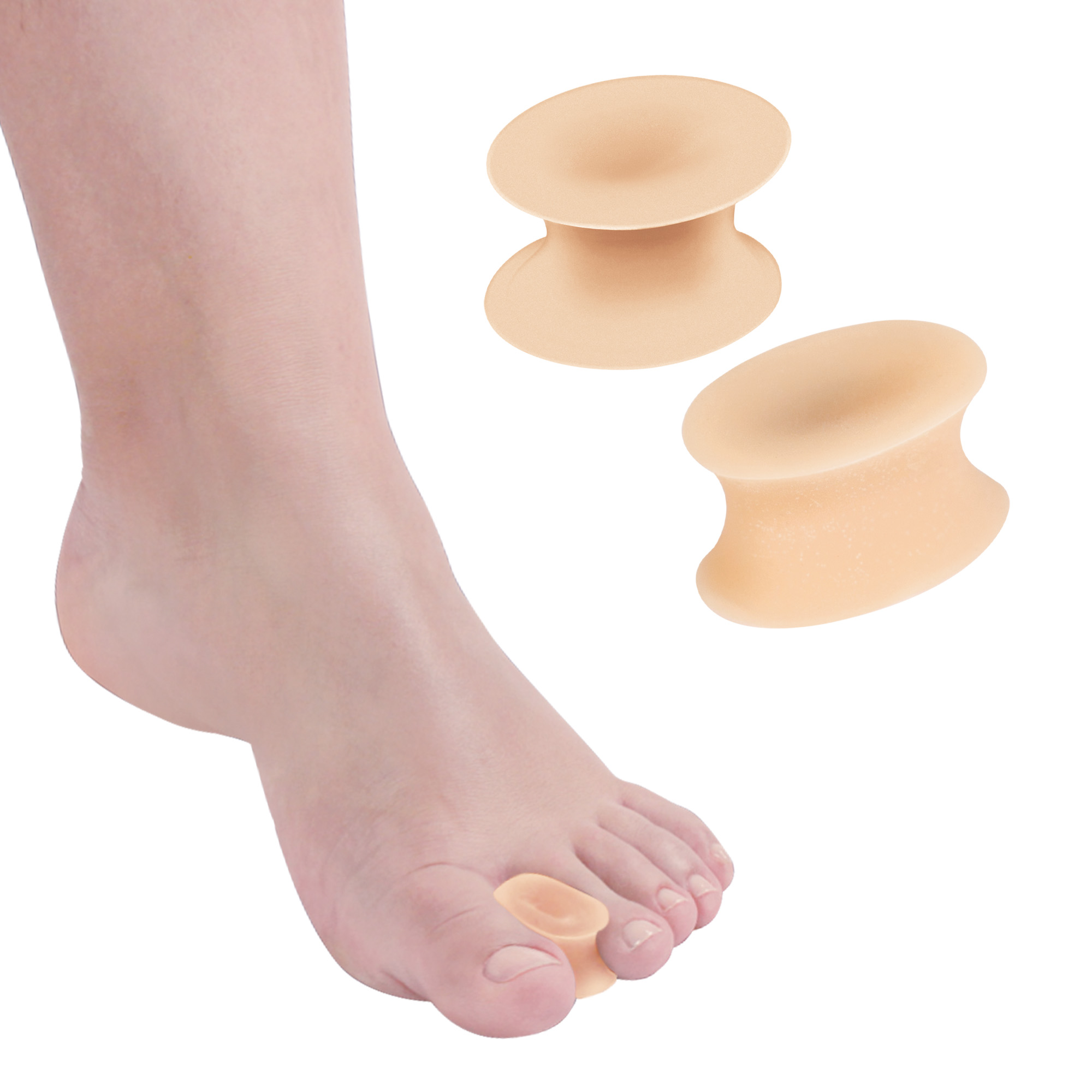 Tecniwork Polymer Gel toe spreader in flesh colour