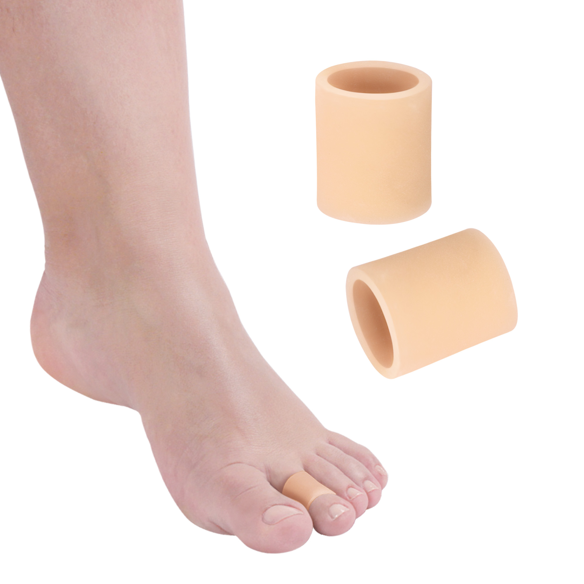 Tecniwork Polymer Gel tubular toe band in flesh colour