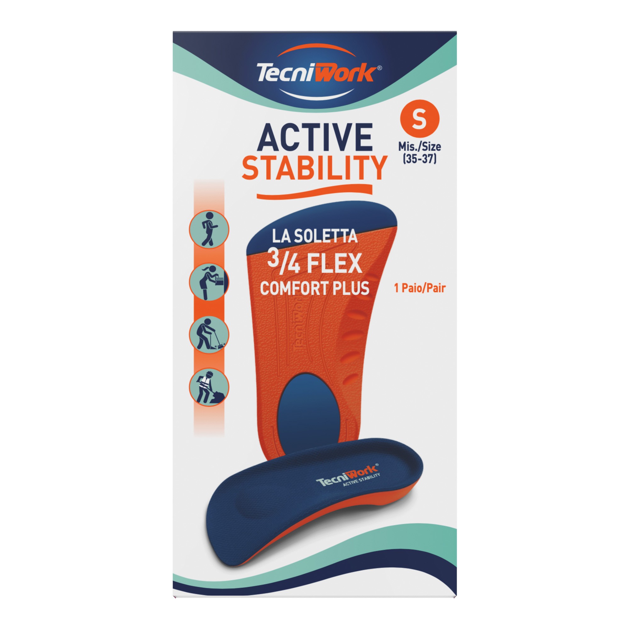 Solette ¾ flessibili Flex Comfort Plus Active Stability 1 paio