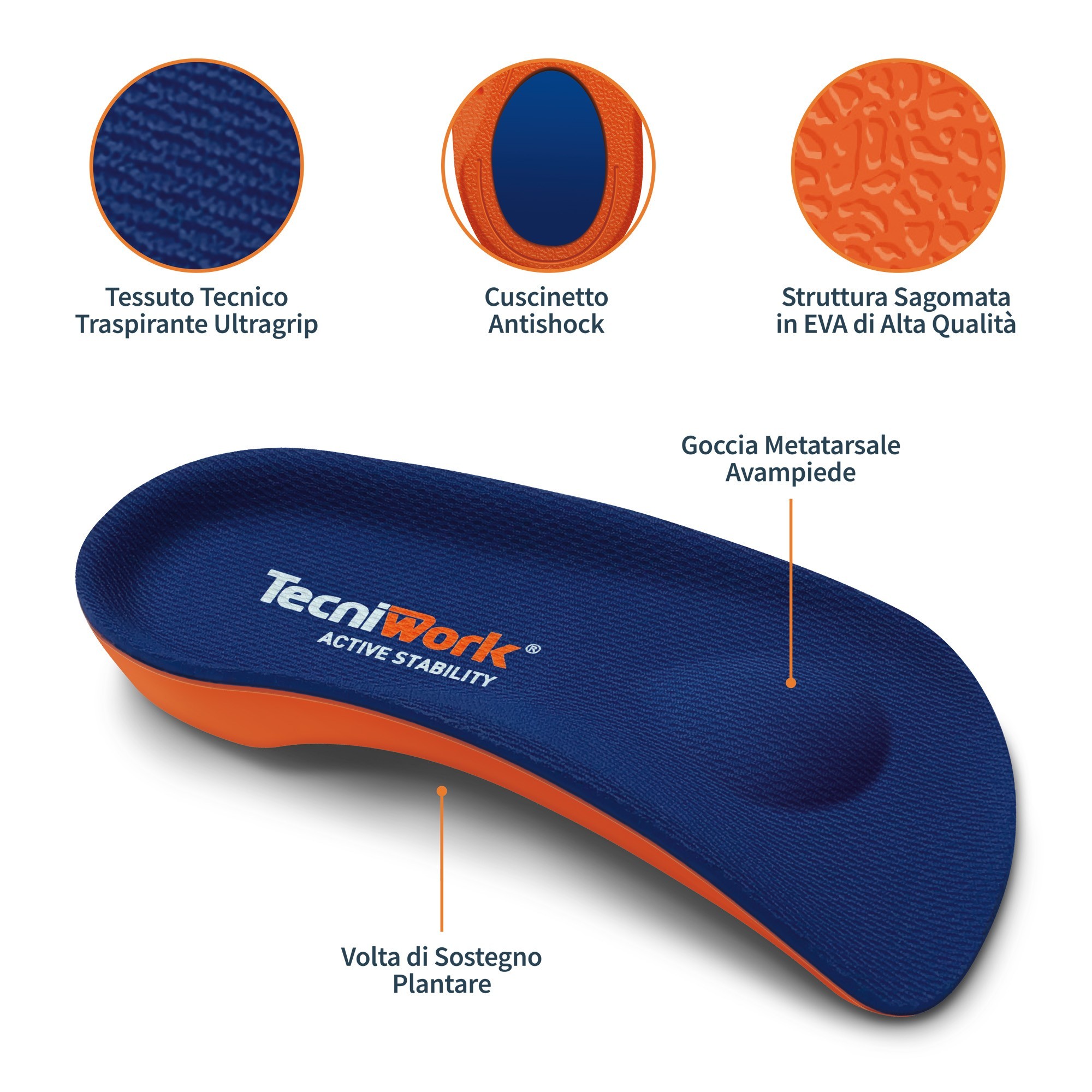 Tecniwork 3/4 Flex Active Stability Comfort Plus insoles