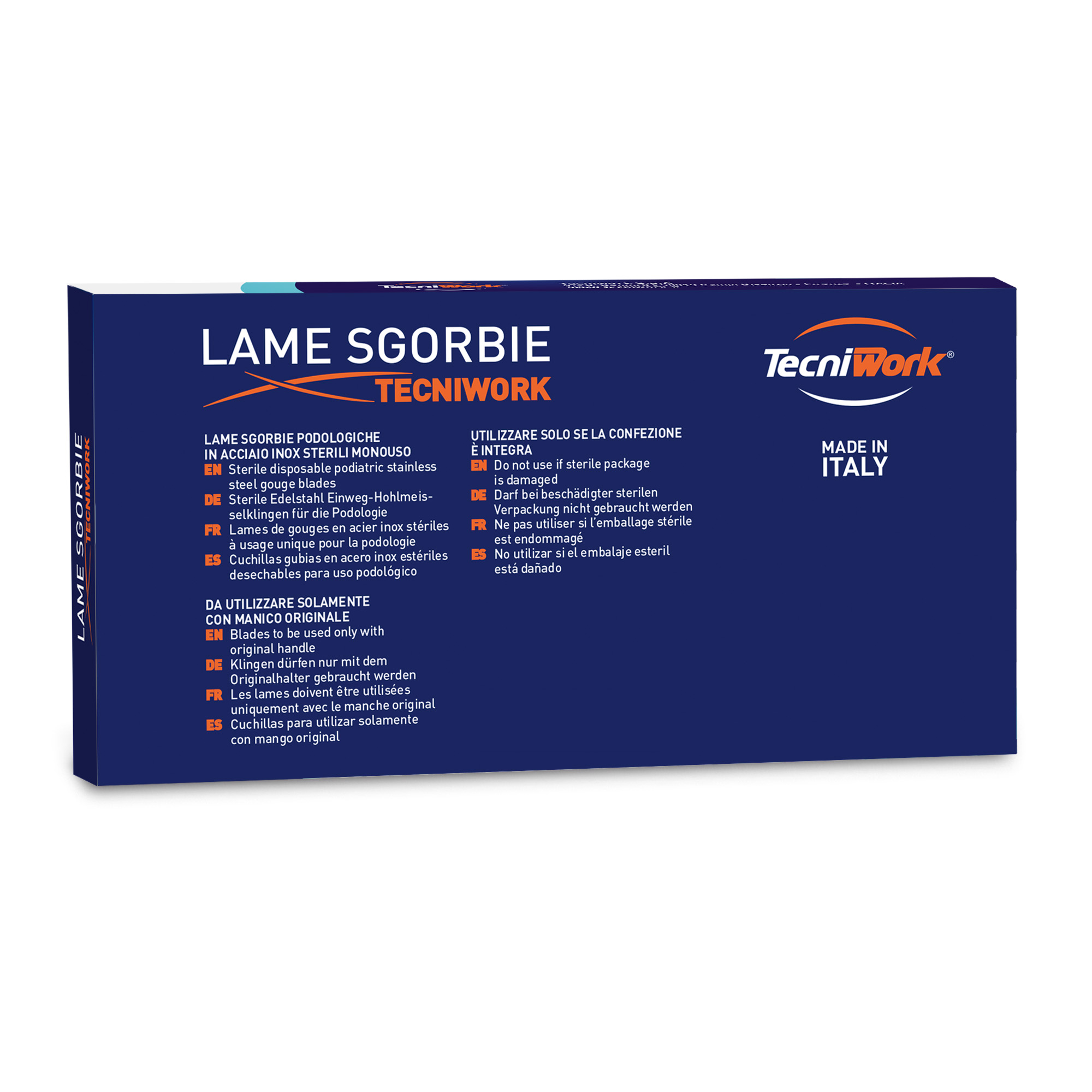 Lame sgorbie professionali singole sterili e monouso Tecniwork misura 12 20 pz