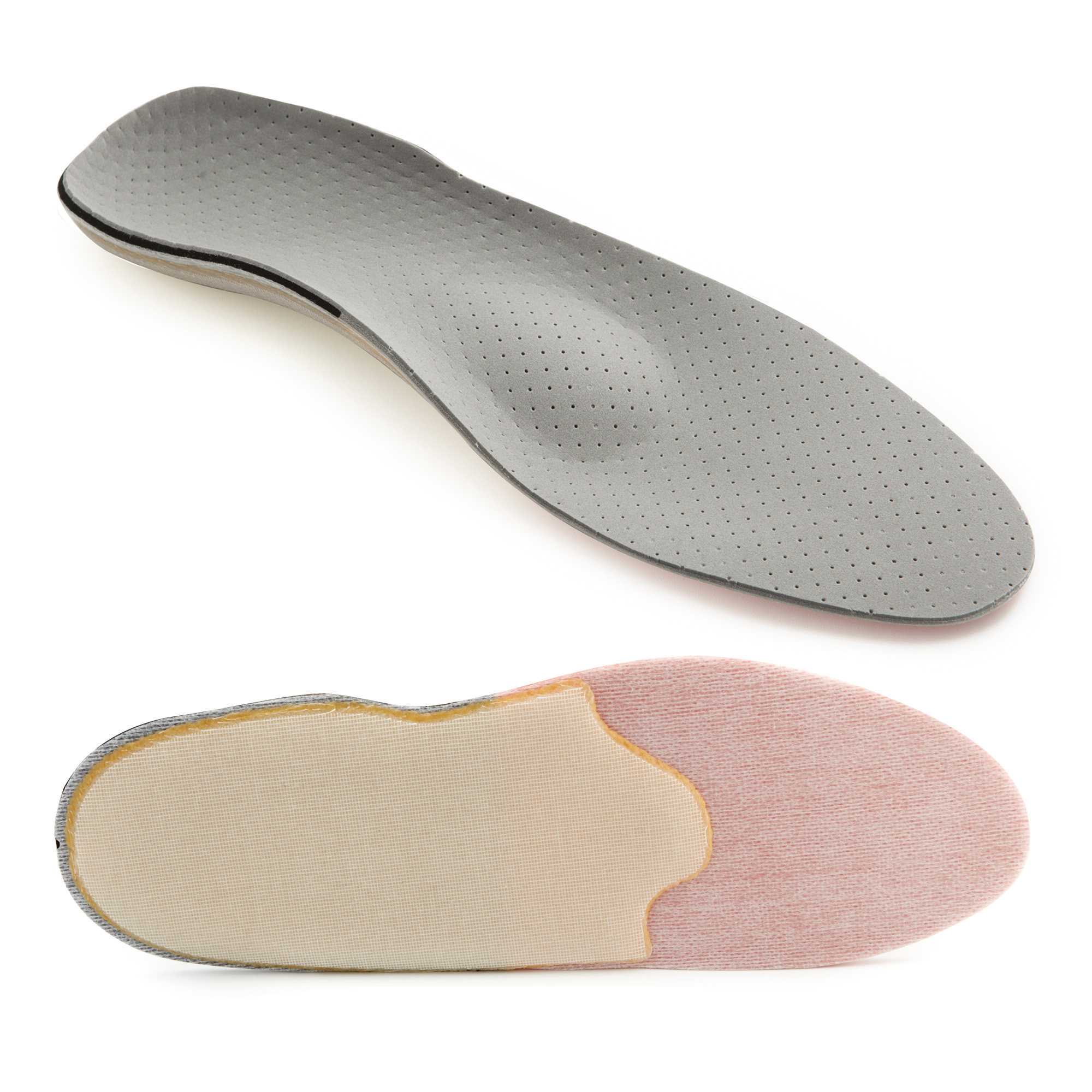 Semi-finished metatarsal insoles in resin to be thermoformed