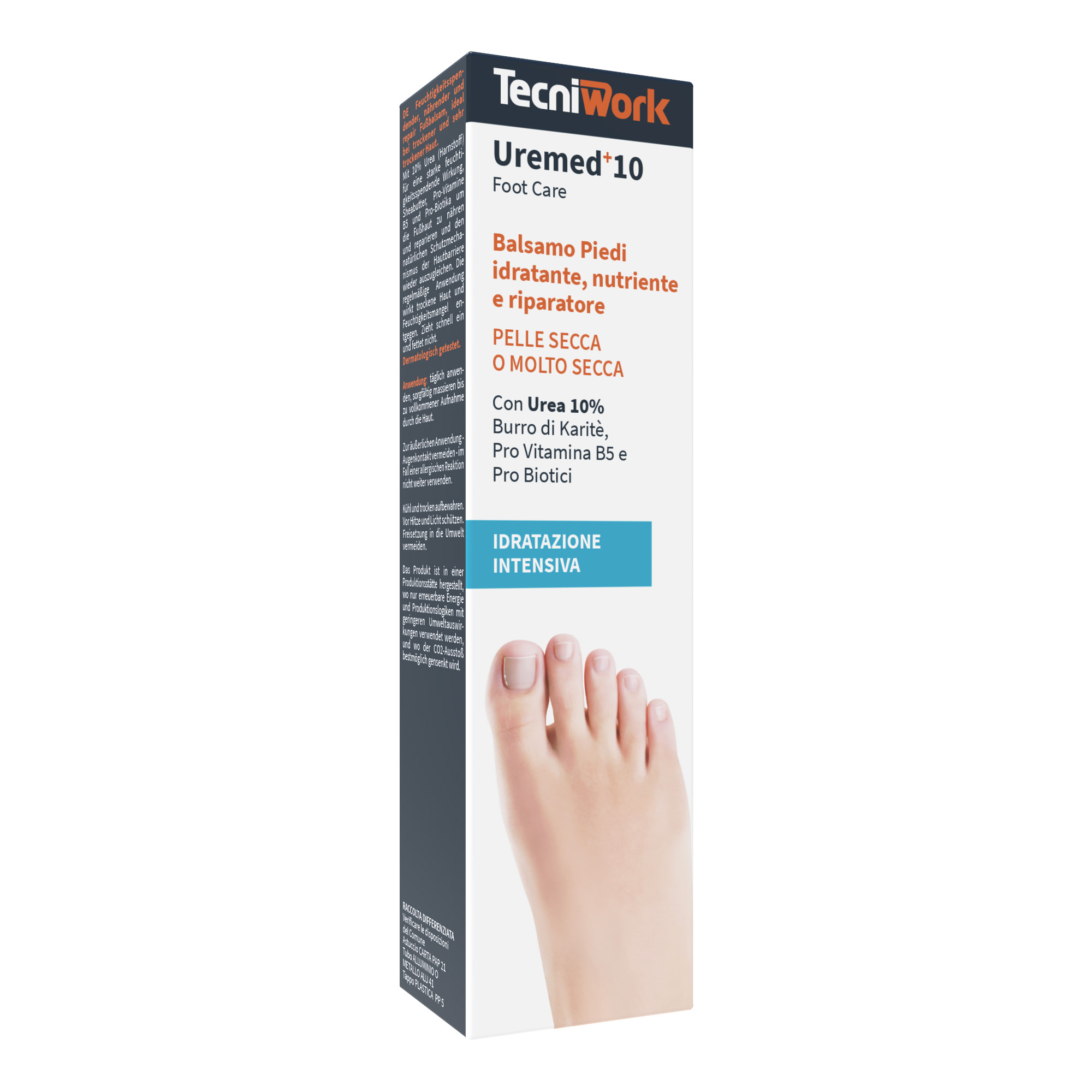 Moisturising and repairing foot balm with Urea Uremed+10 75 ml Display of 12 pcs