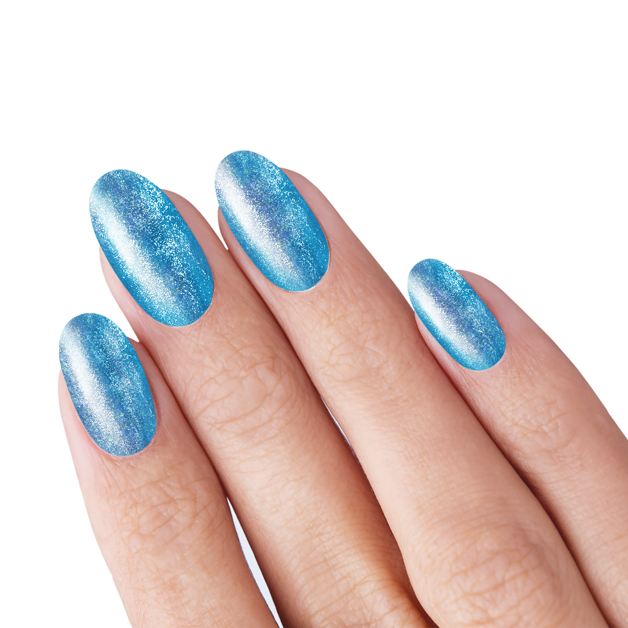 Semi-permanent nail polish metallic blue Sirena 10 ml Laqerìs TNS