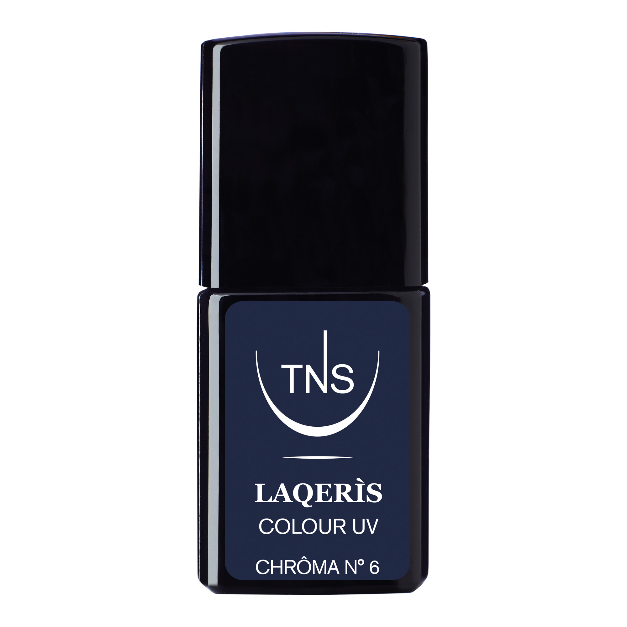 Semi-permanent nail polish dark blue Chroma No. 6 10 ml Laqerìs TNS
