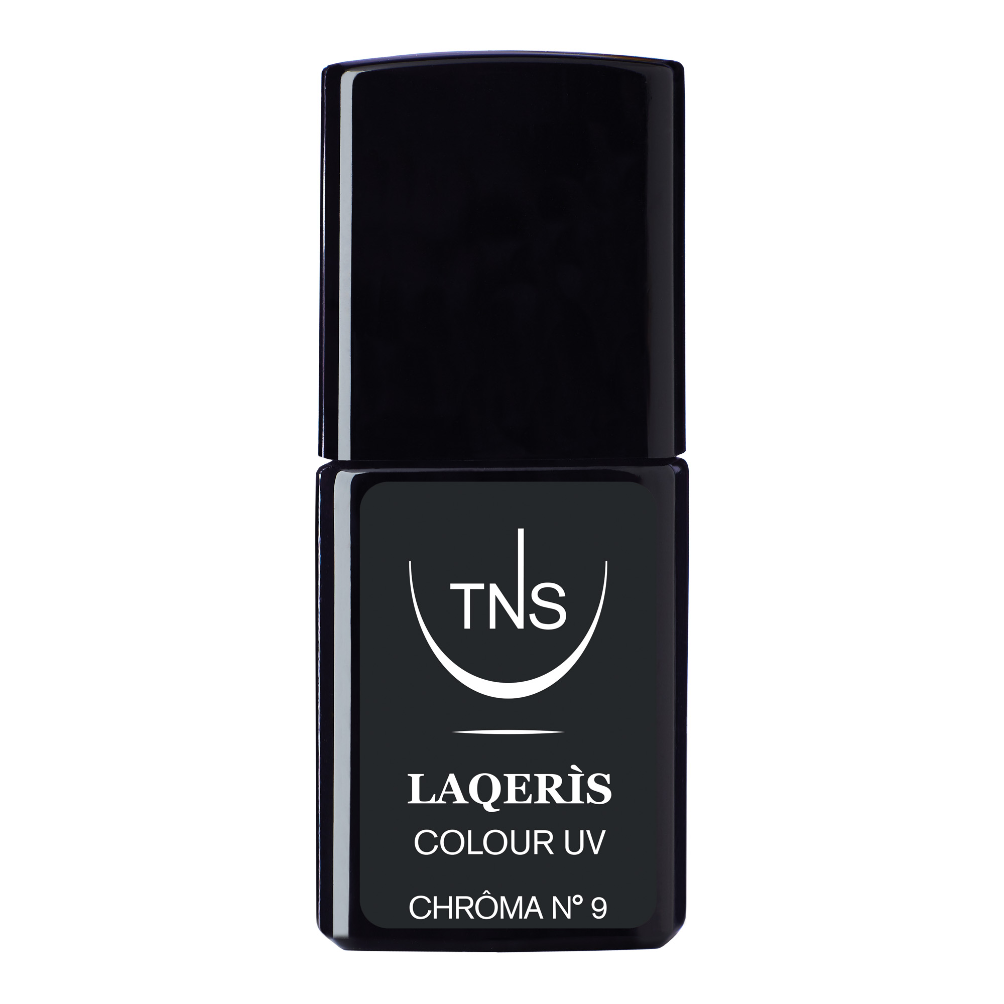 Semi-permanent nail polish dark grey Chroma N.9 10 ml Laqerìs TNS