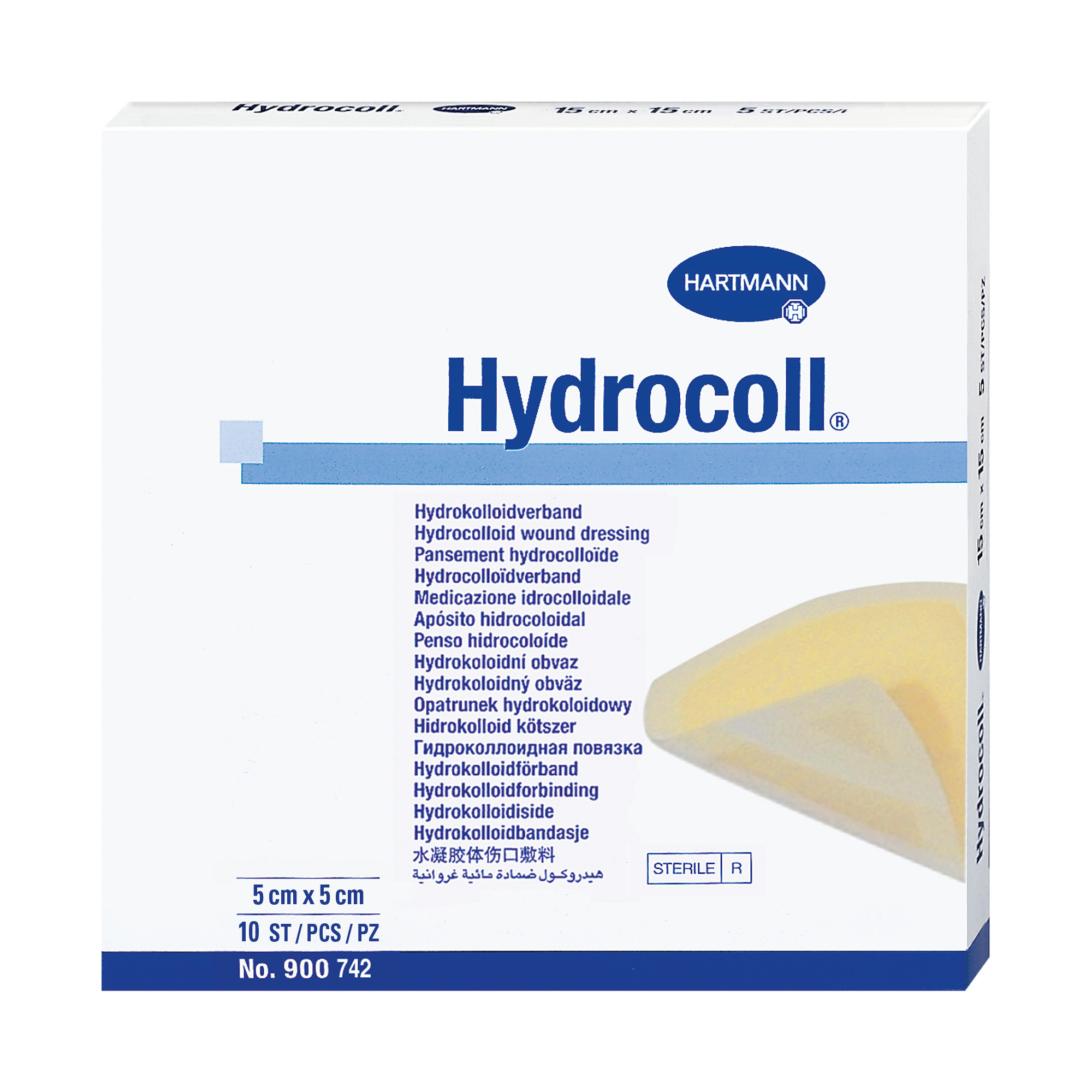 Hydrocoll - Self-adhesive hydrocolloid dressing 5 cm x 5 cm 10 pcs