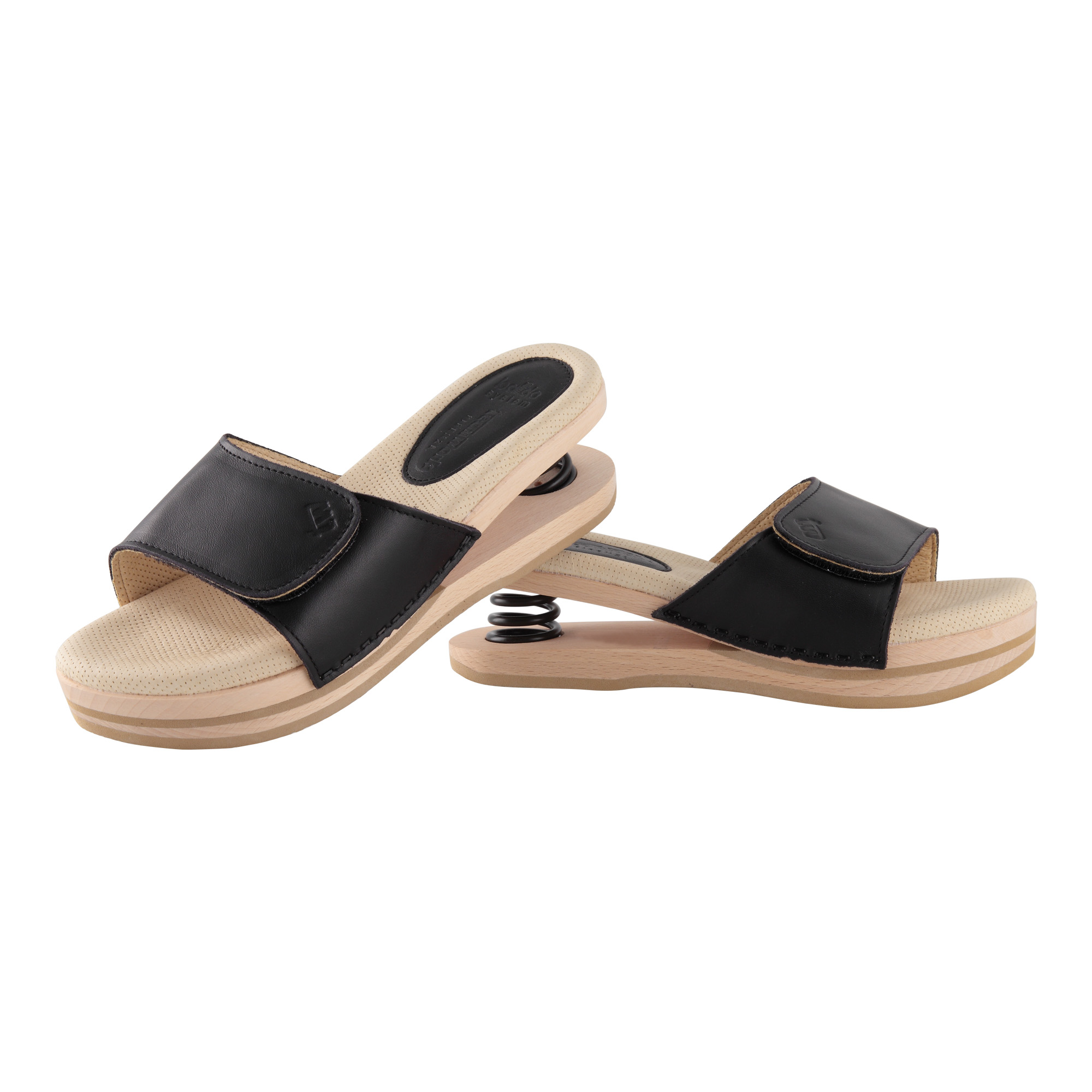 Relax open clogs with black spring