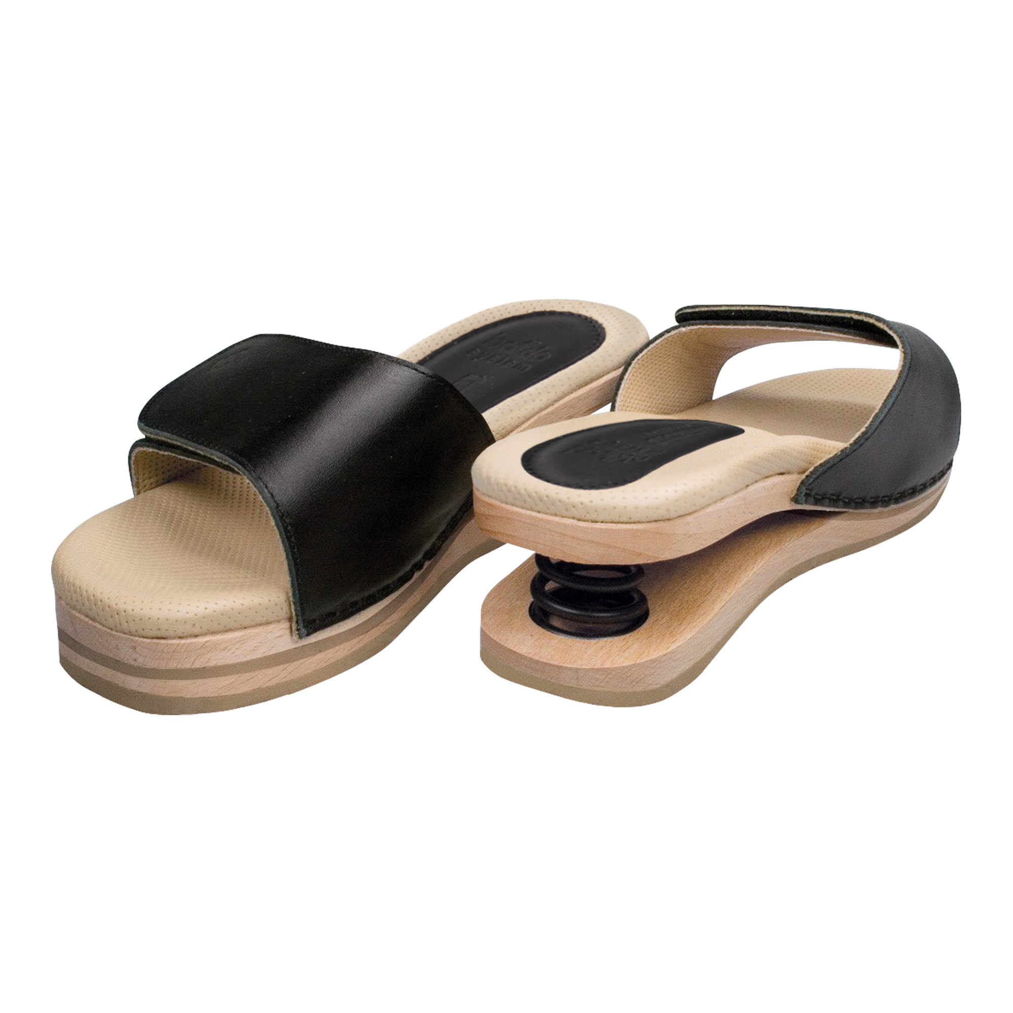 Relax open clogs with black spring