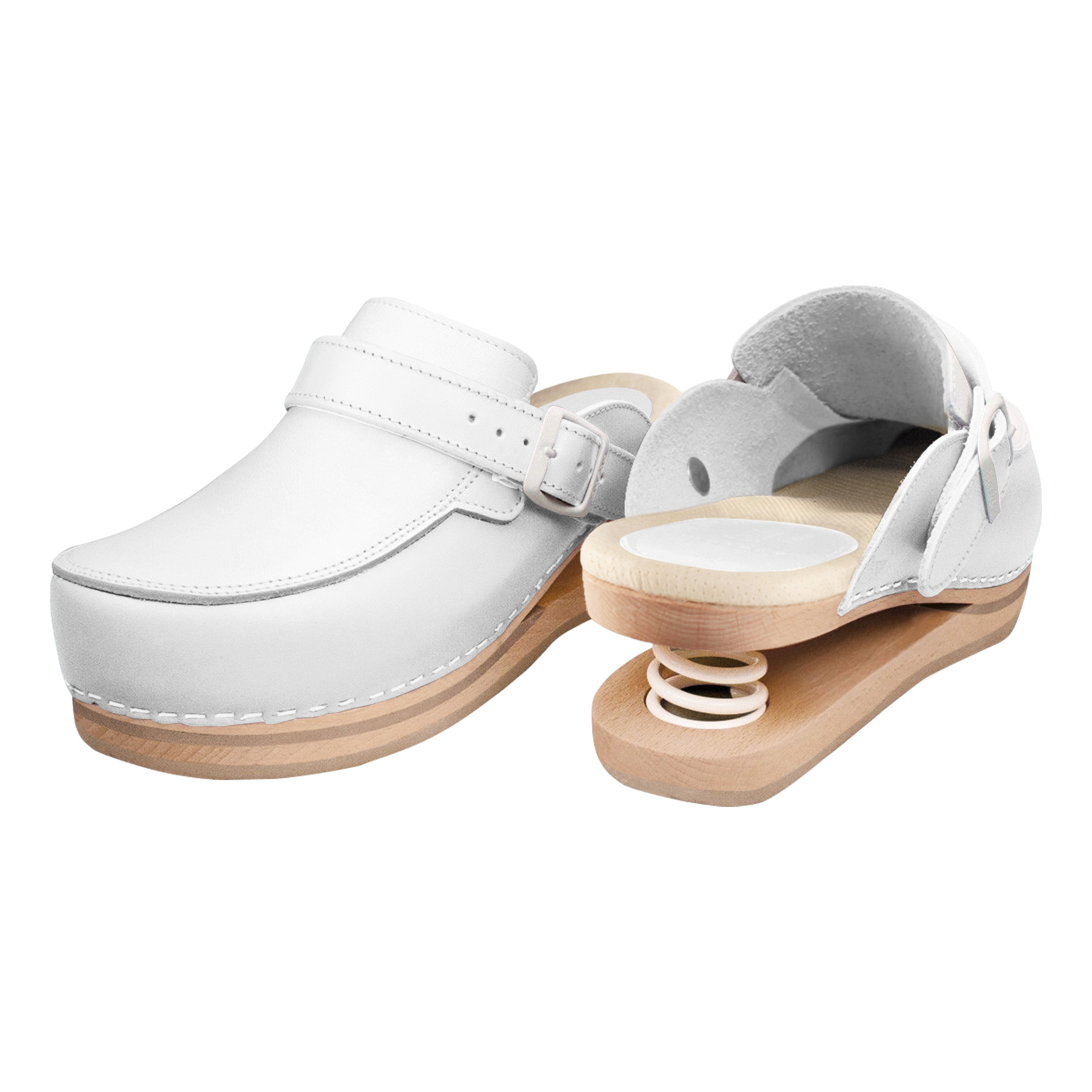 Relax clogs closed with spring white