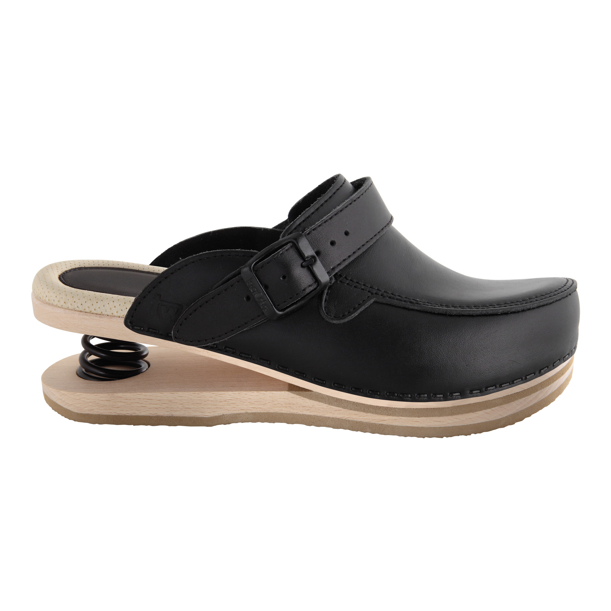 Relax clogs closed with black spring