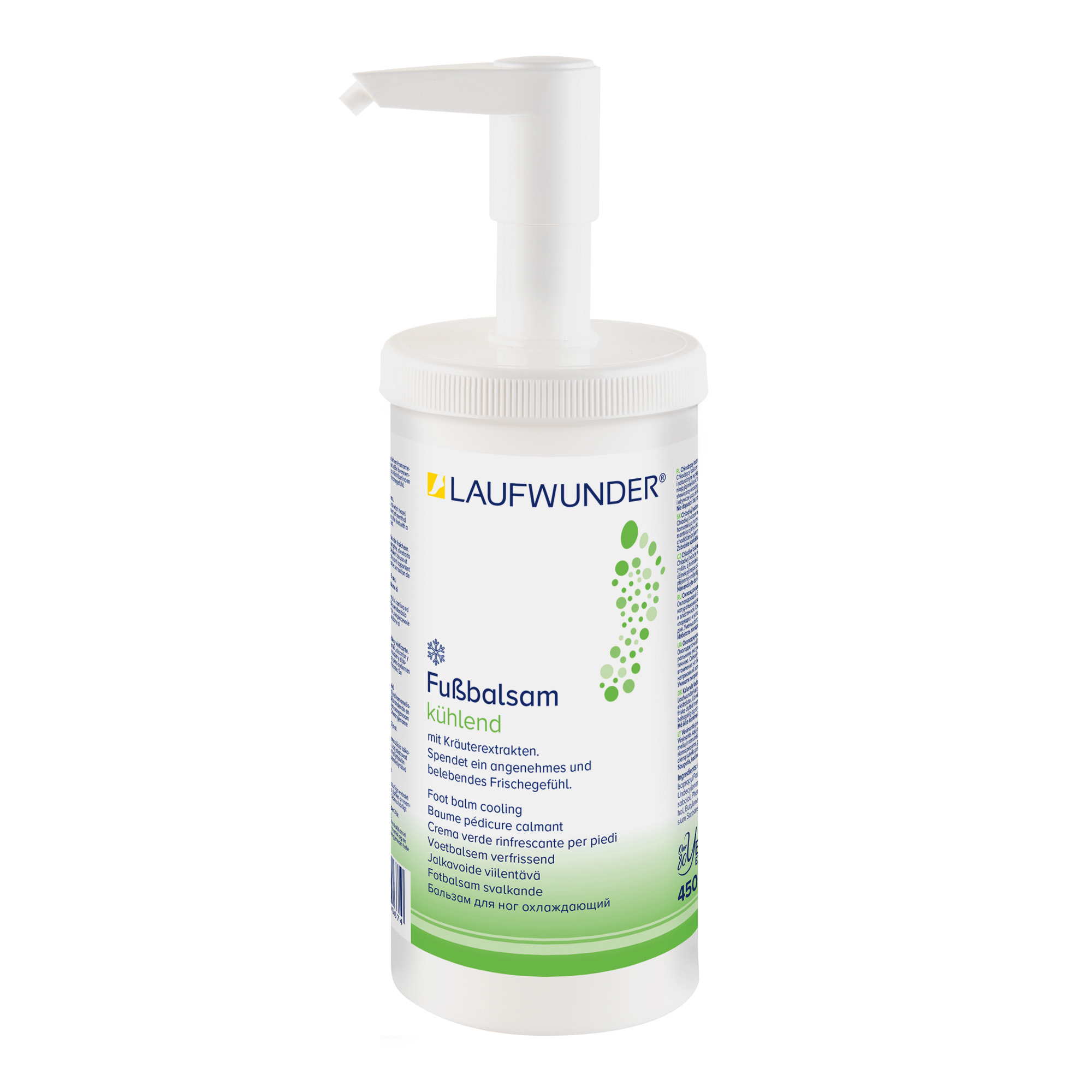 Baume vert rafraîchissant pour pieds fatigués et chauds 450 ml