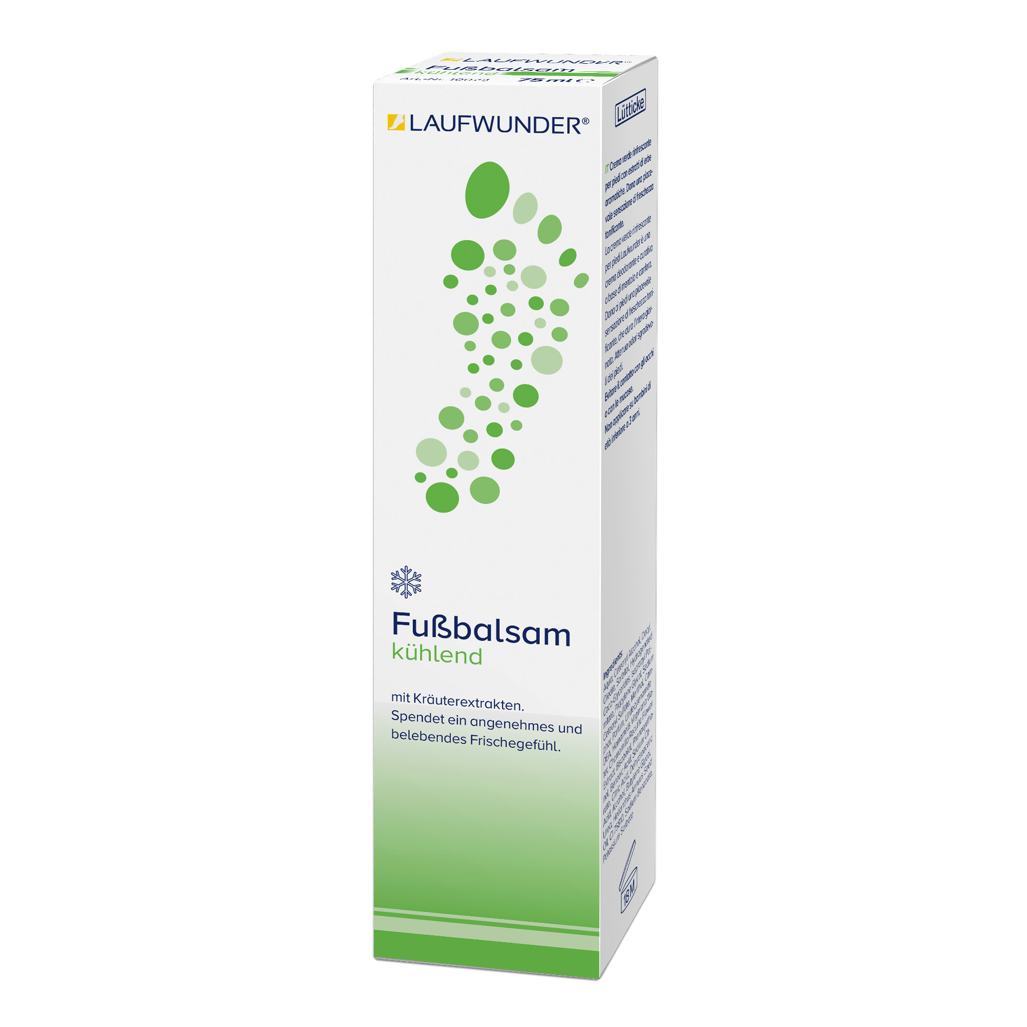 Baume vert rafraîchissant pour pieds fatigués et chauds 75 ml