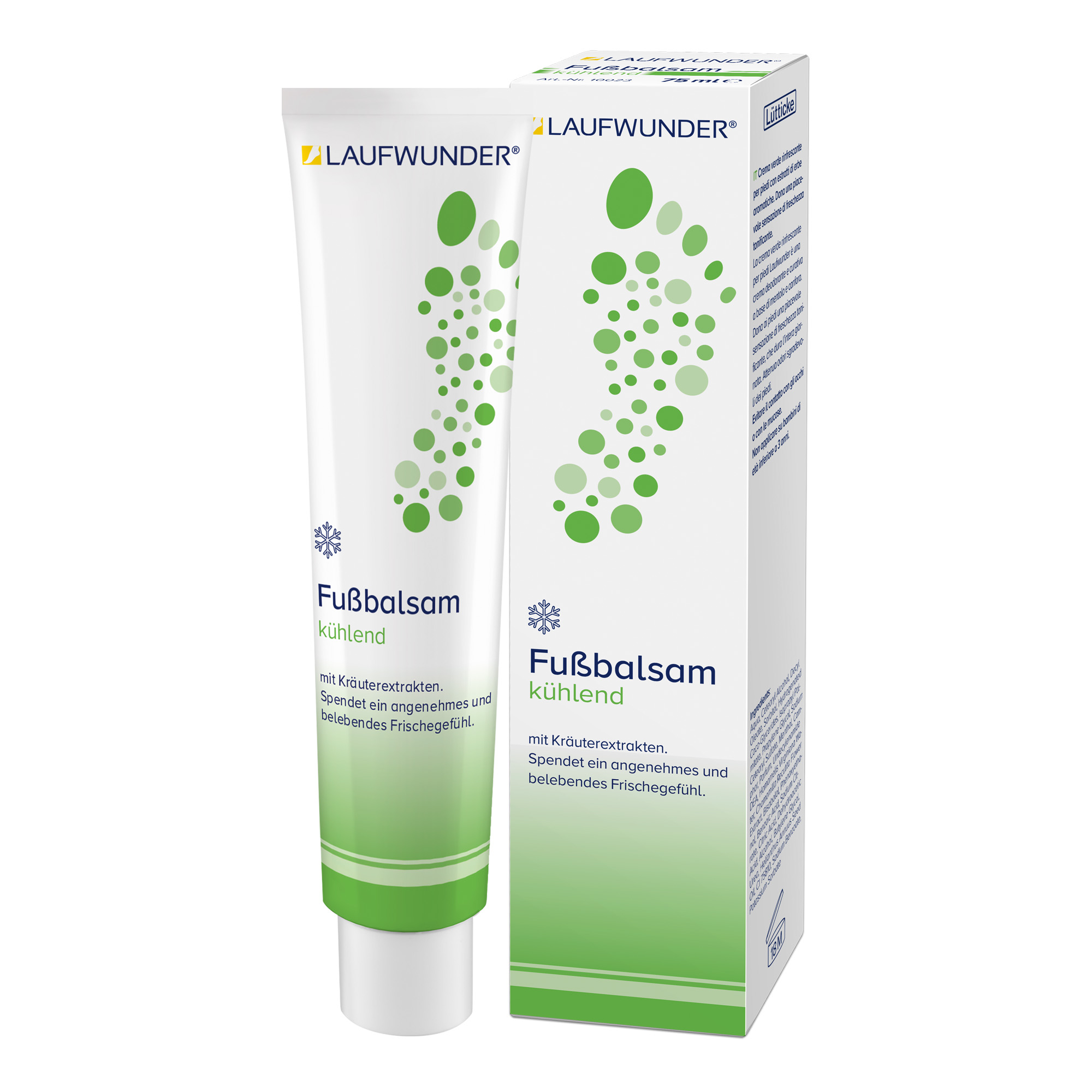 Baume vert rafraîchissant pour pieds fatigués et chauds 75 ml