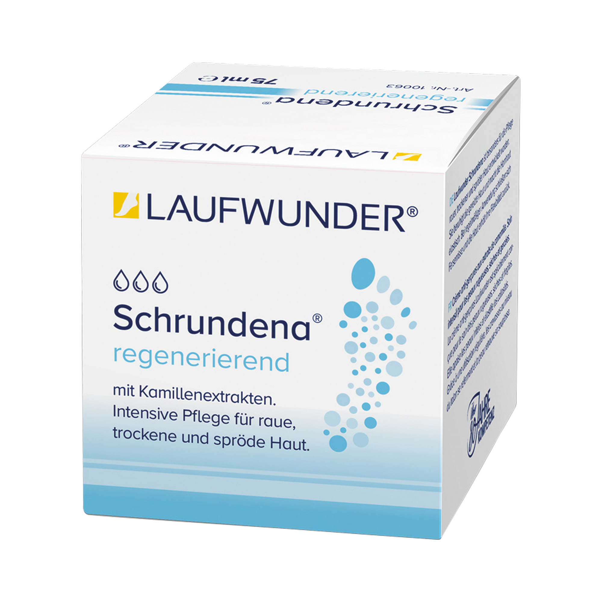 Beruhigende und lindernde Creme für trockene und dehydrierte Füße Schrundena 75 ml