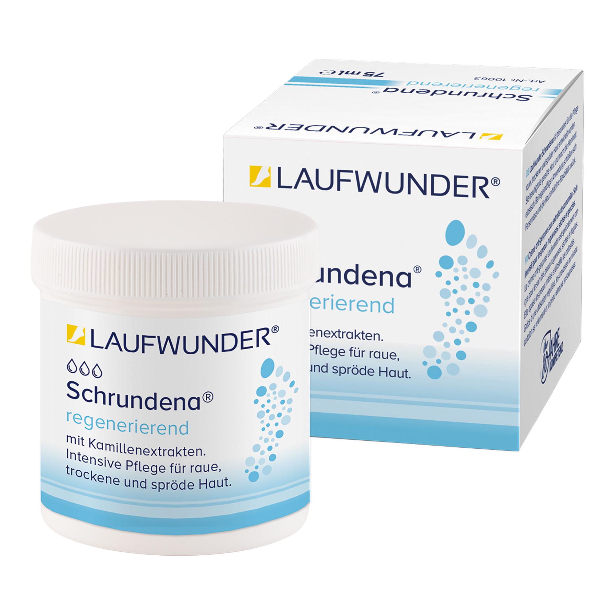 Beruhigende und lindernde Creme für trockene und dehydrierte Füße Schrundena 75 ml