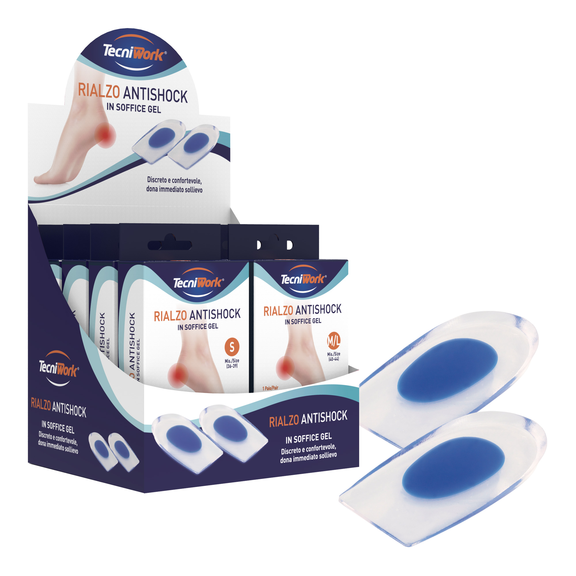 Tecniwork présentoir talonnettes antishock 8-pack