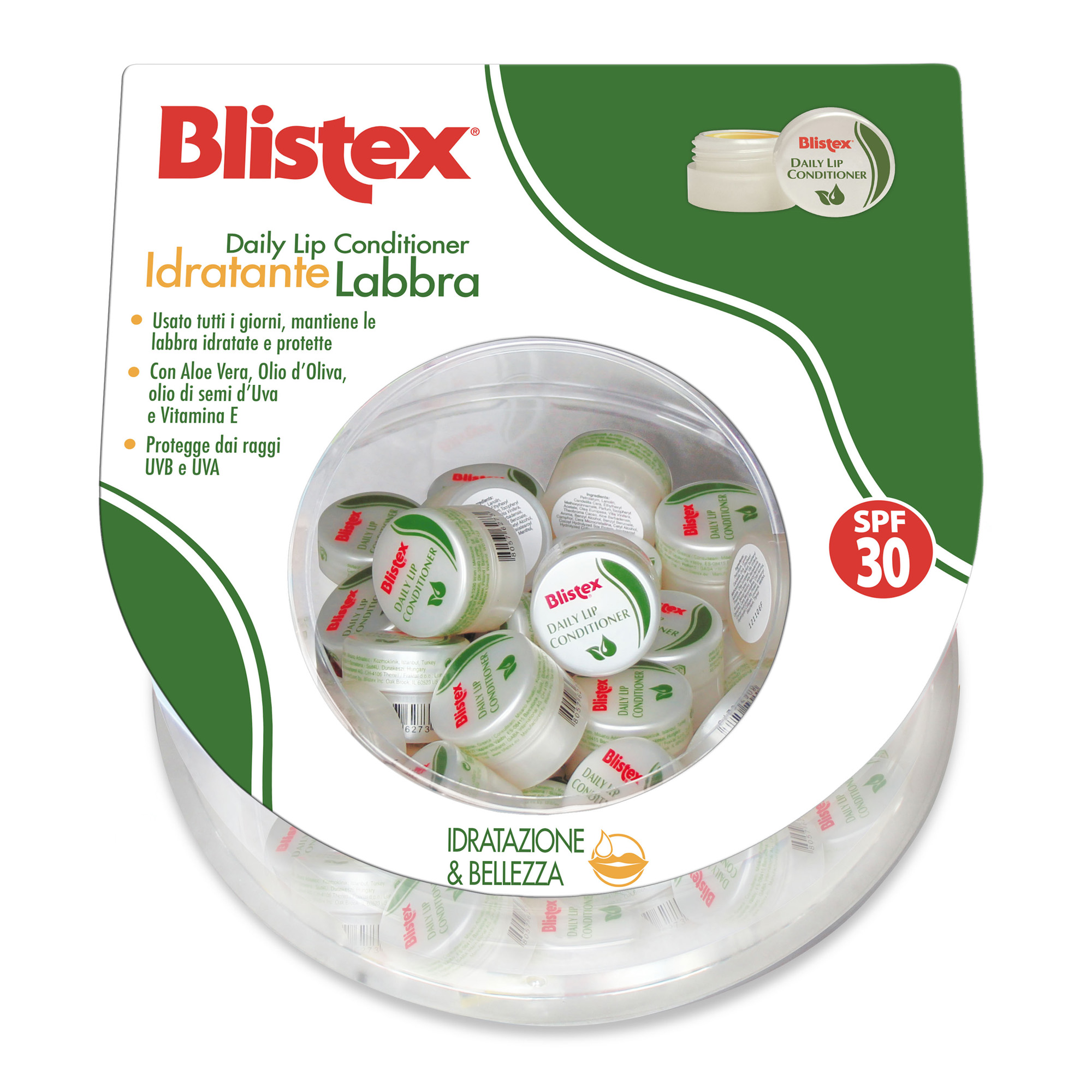 Blistex balsamo per labbra Daily Lip Conditioner idratante Espositore 24 pz