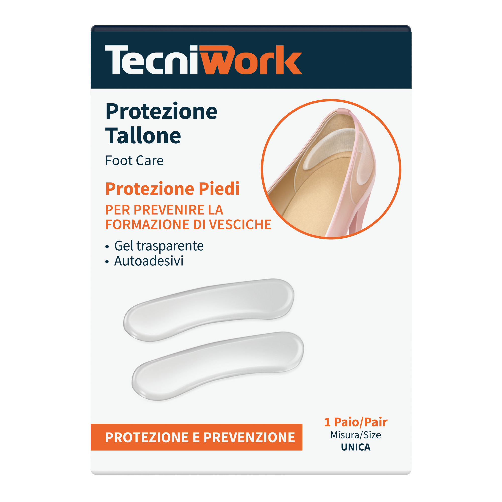 Protecteur de talon invisible en gel transparent 1 paire