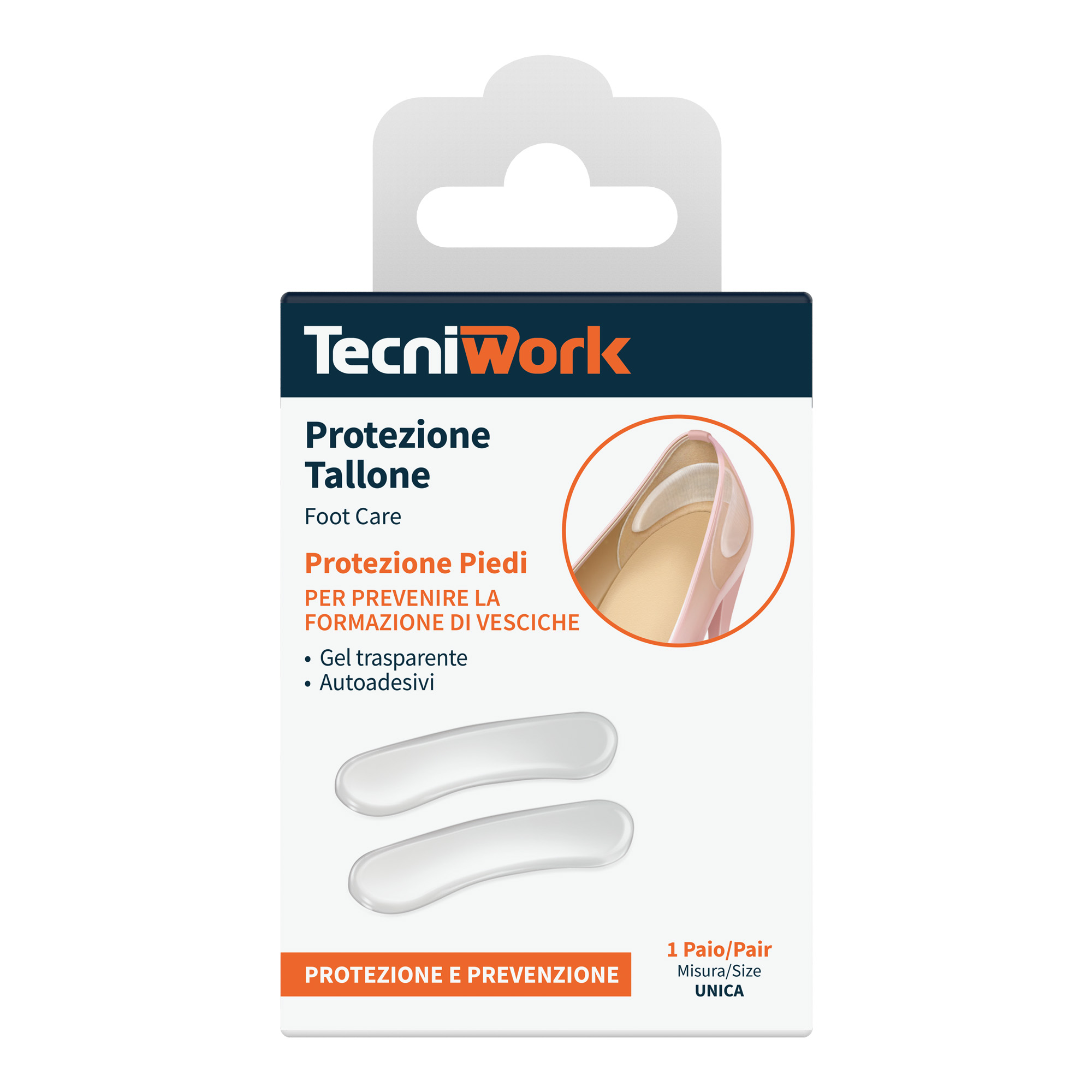 Invisible transparent gel heel protection  1 pair