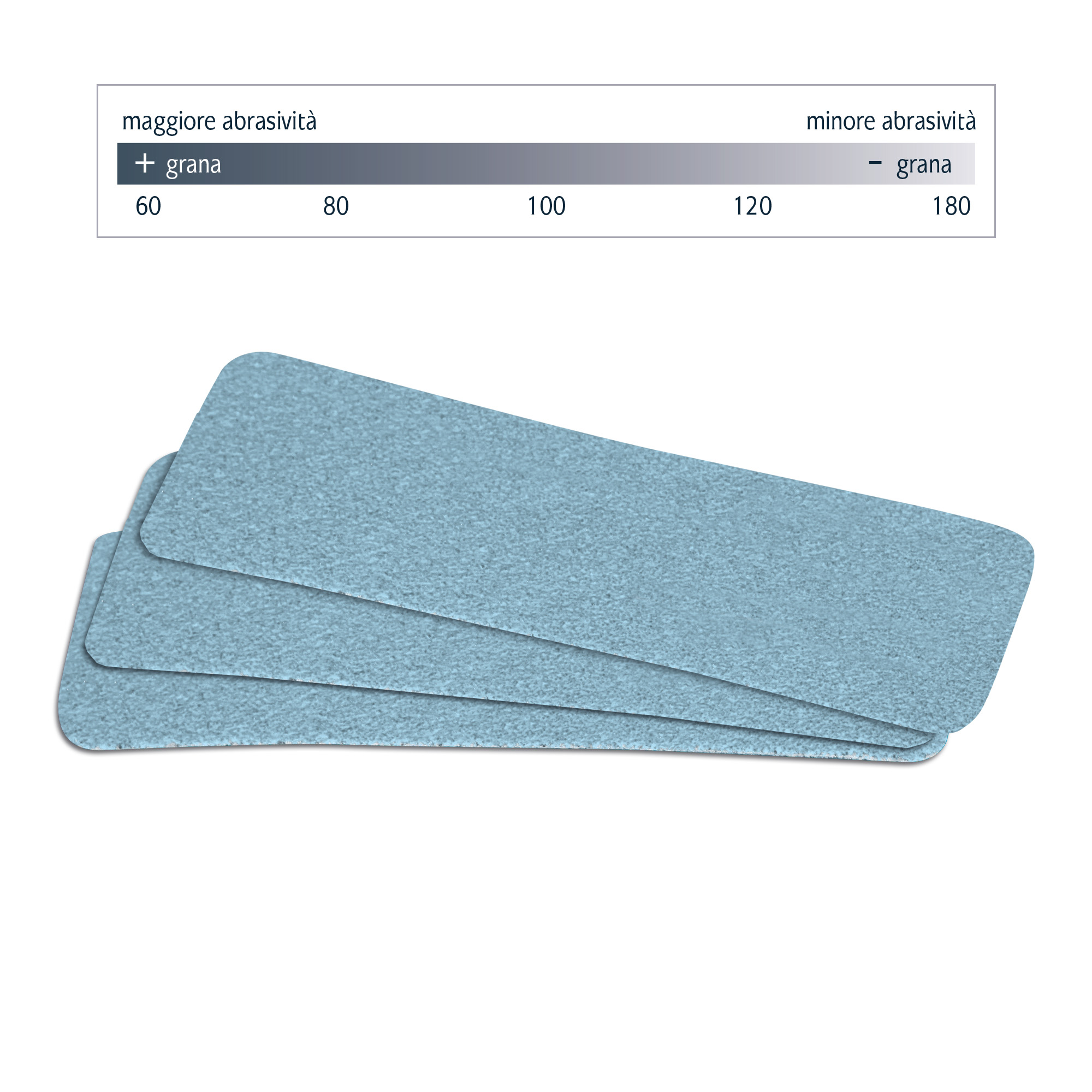 Pièces abrasives blues claires #80 pour râpe Clean Up 50 pc