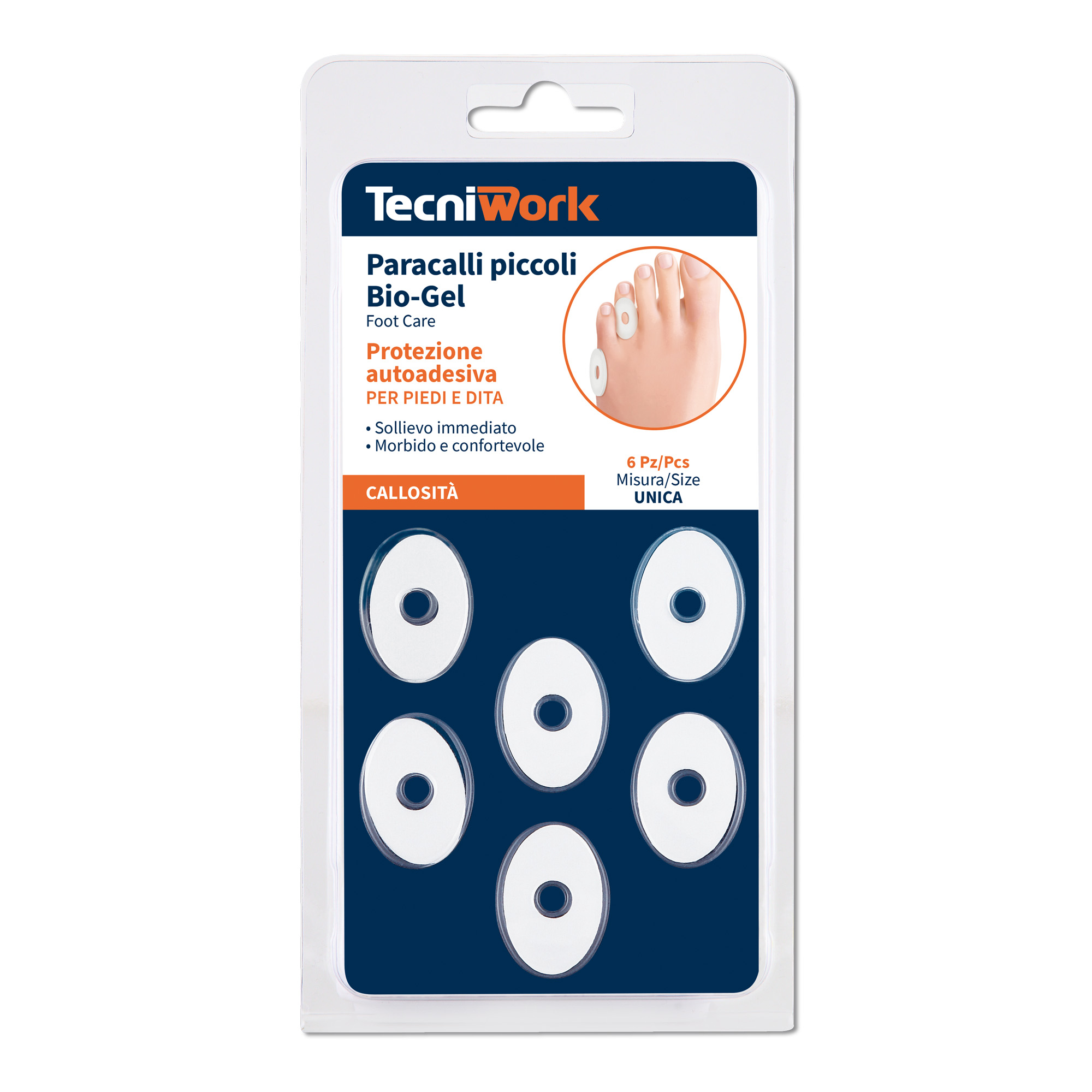 Self-adhesive oval foot pads Bio-Gel in Tecniwork Polymer Gel