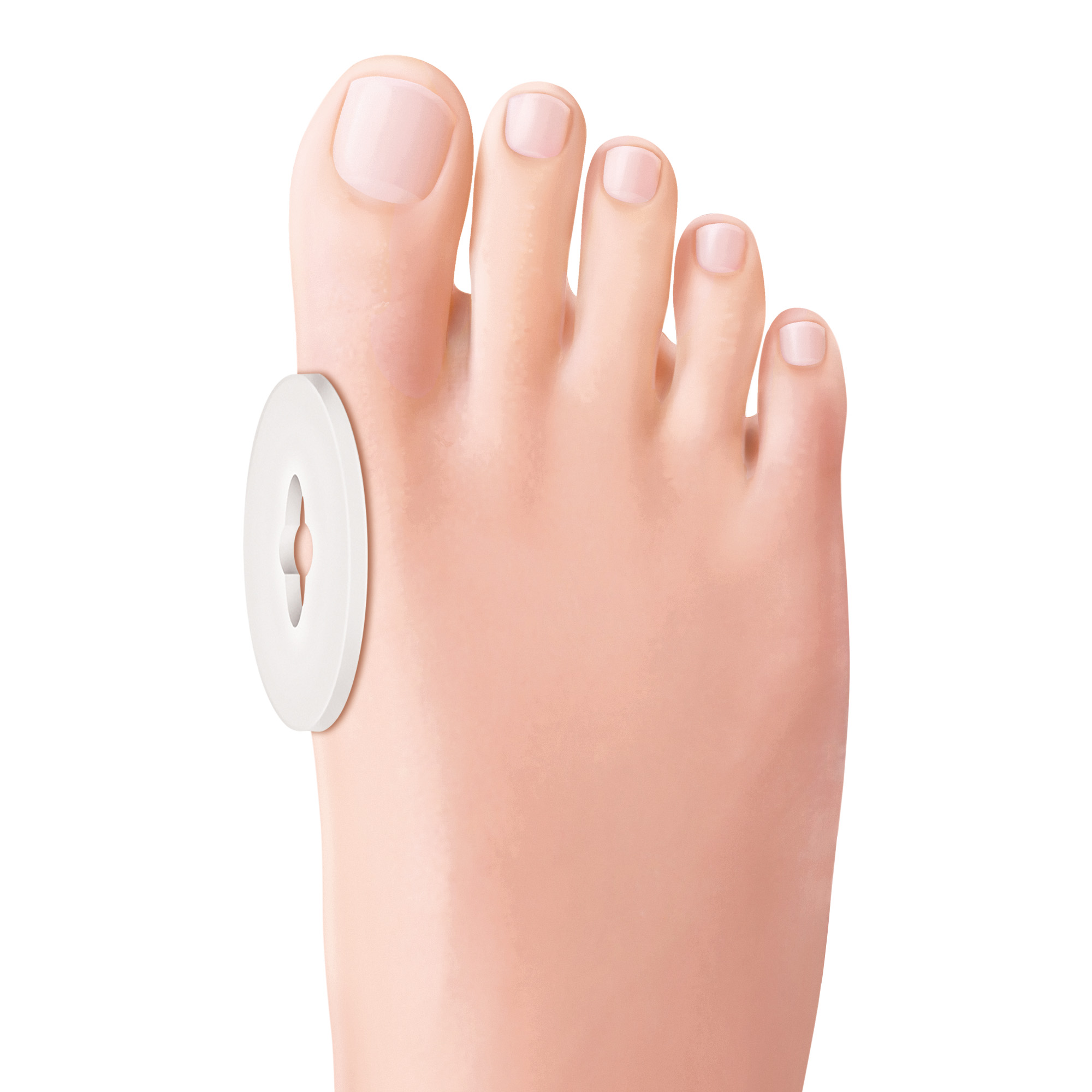 Protections ovales larges auto-adhésives pour les pieds en Gel Polymère Tecniwork transparent 2 pcs