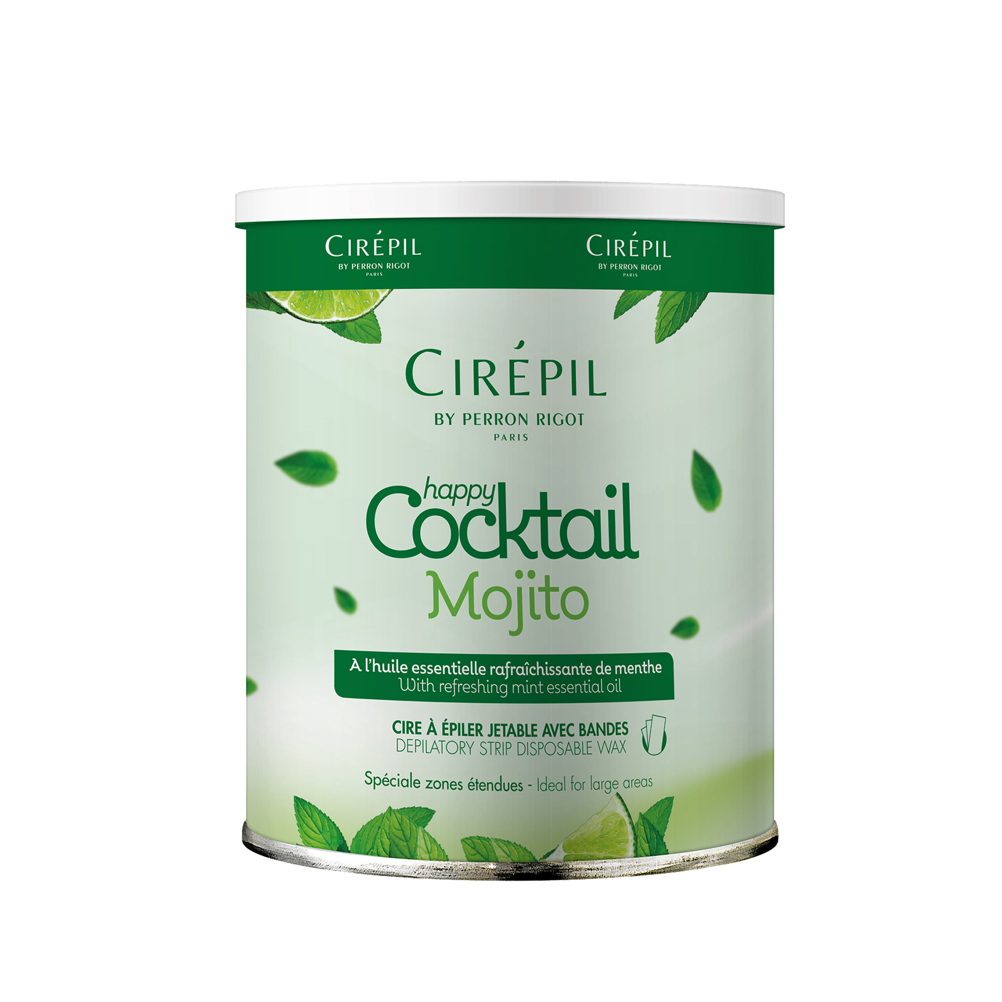 Cirepil Cocktail Mojito 800 g - Cire aux propriétés rafraîchissantes, tonifiantes et stimulantes