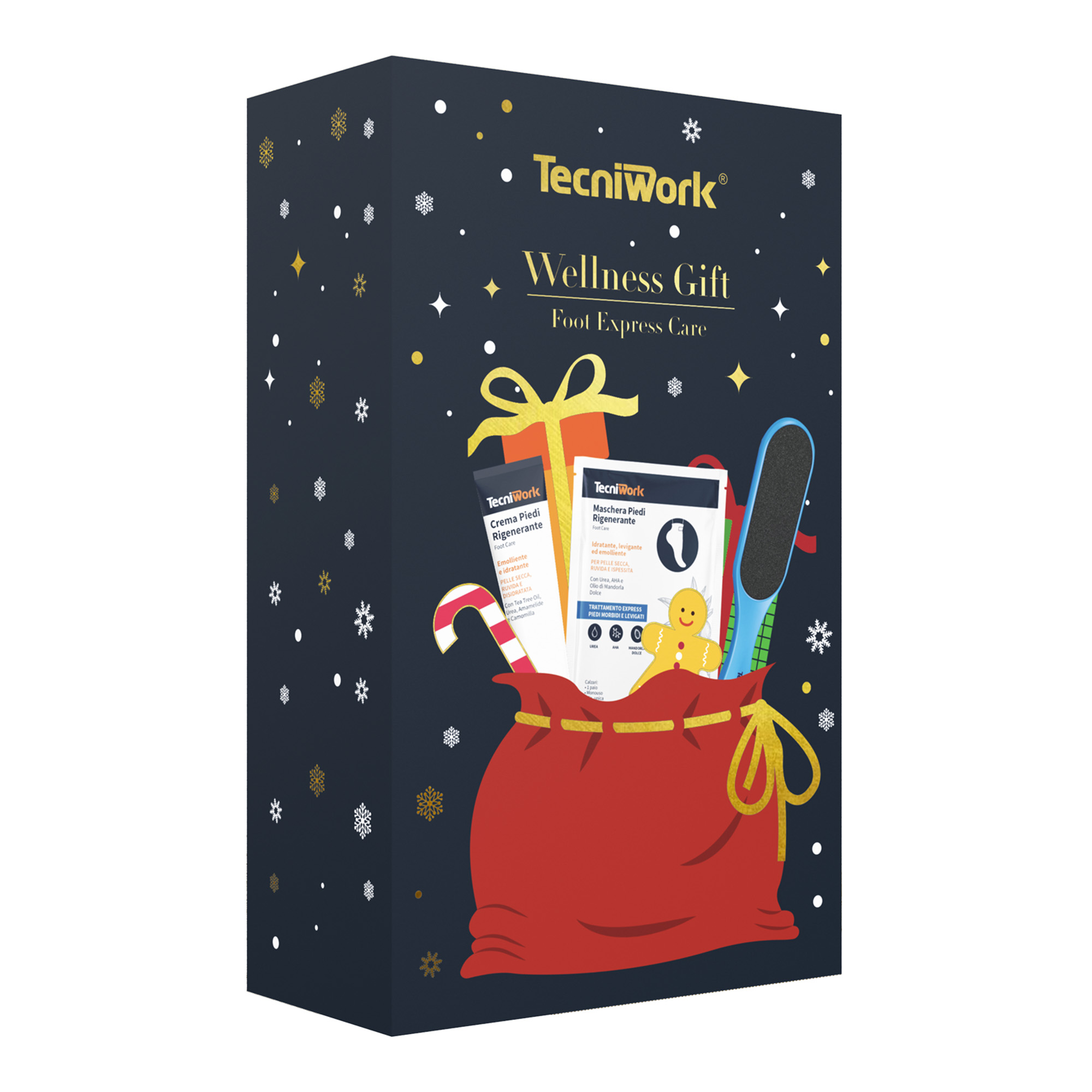 Cofanetto Christmas Beauty Gift con Crema e Maschera piedi e Raspa Tecniwork