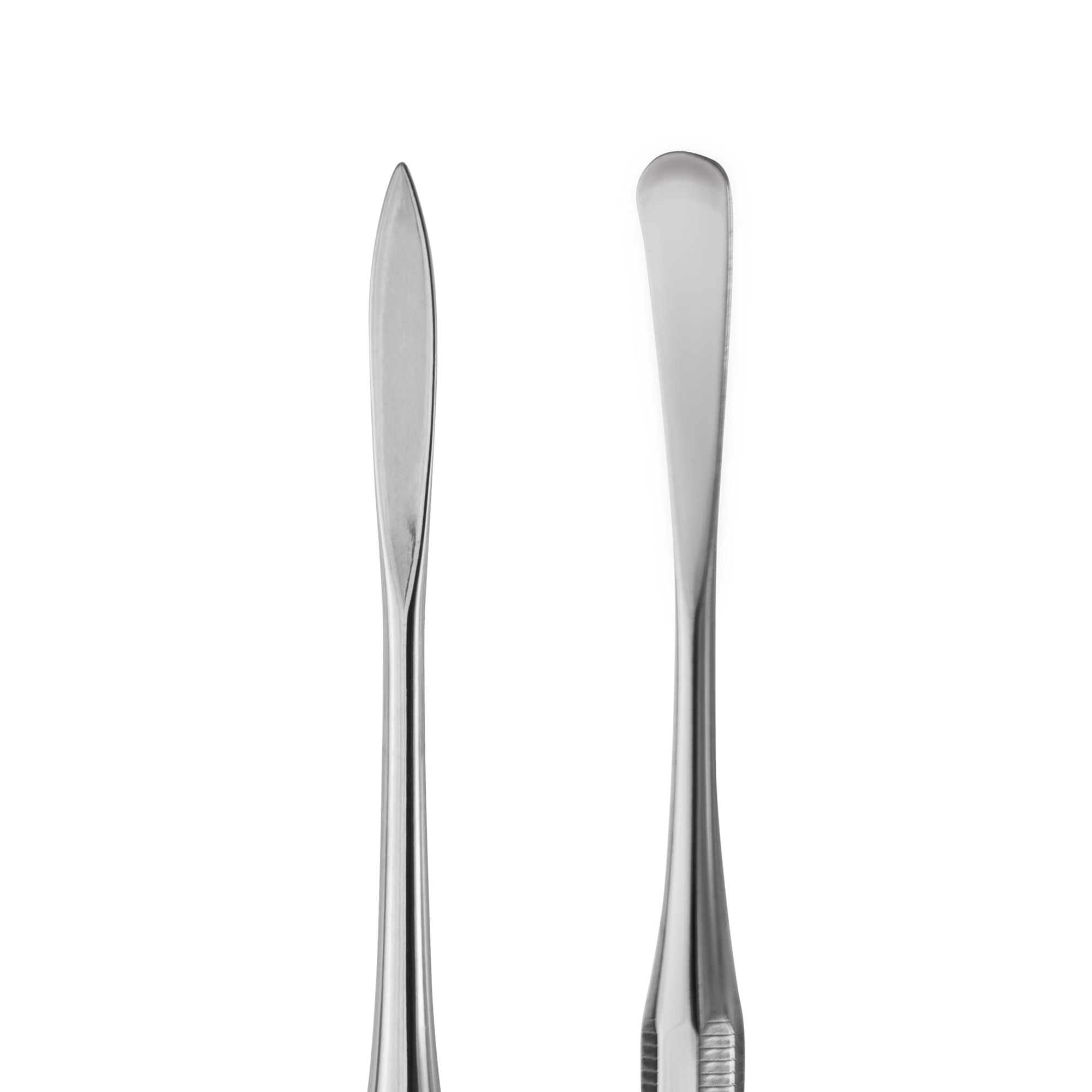 Curette professionnelle en acier inoxydable avec double spatule