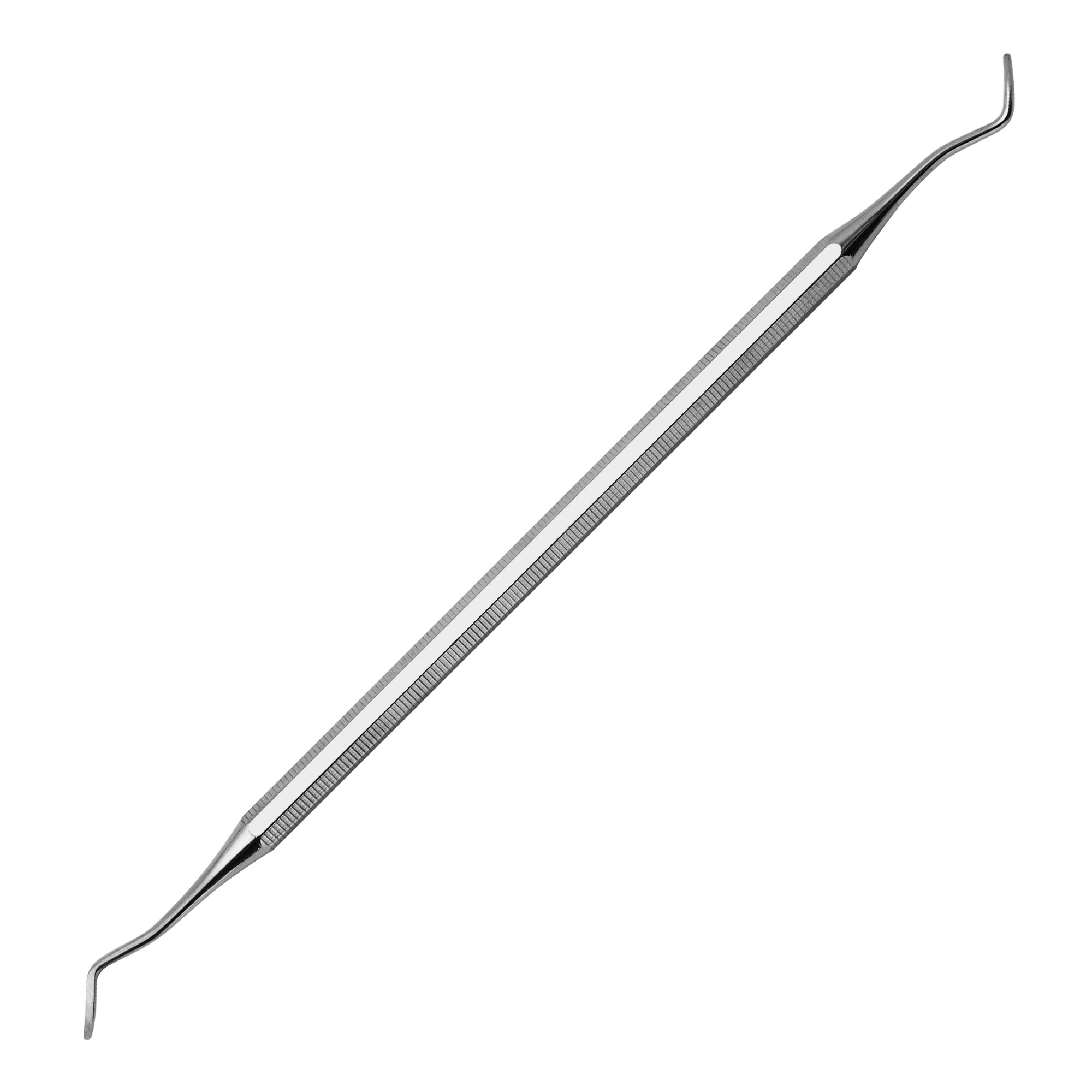 Professional stainless steel double-end curette with double angled tip