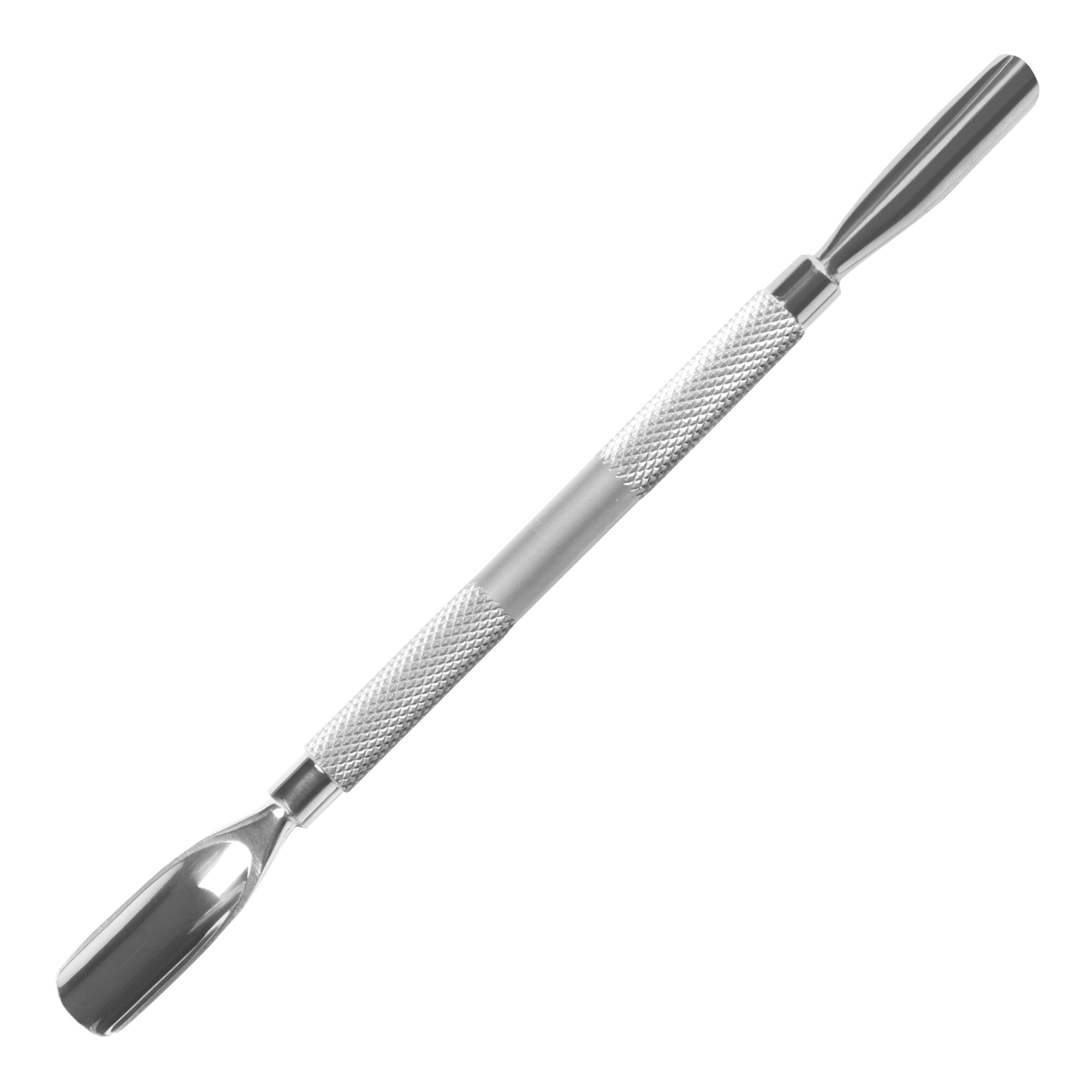 Professional stainless steel double concave tip cuticle pusher