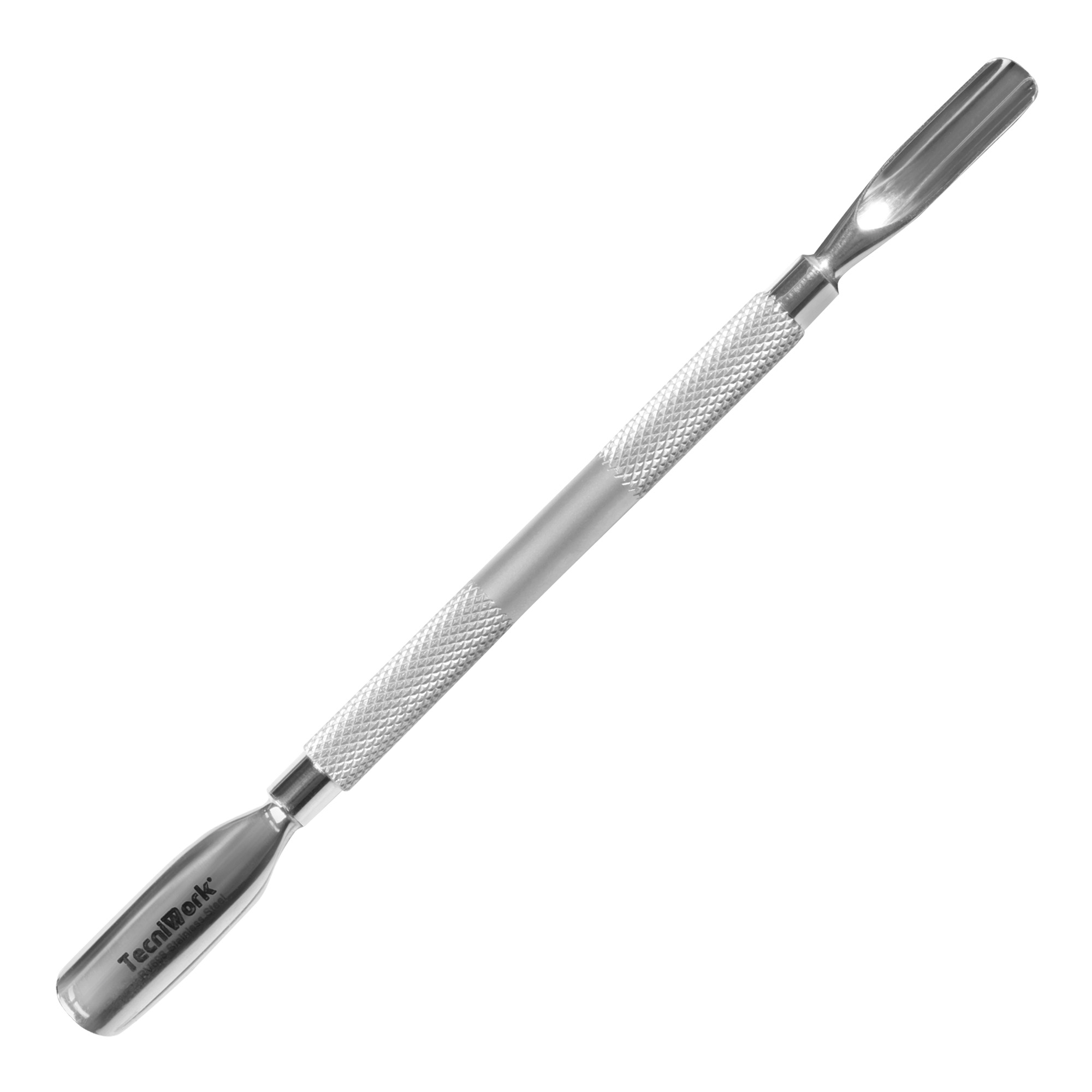 Professional stainless steel double concave tip cuticle pusher