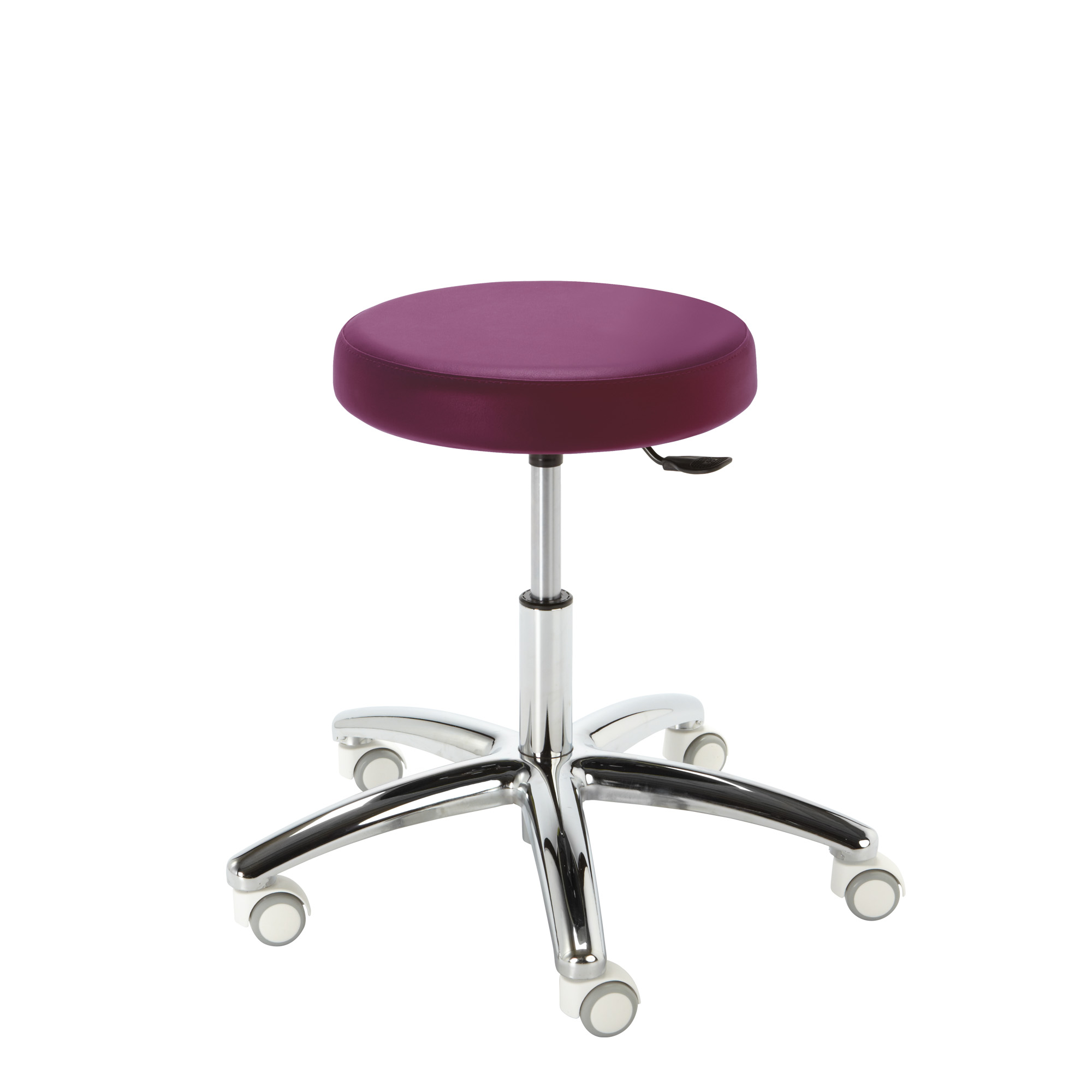 Monza T Hocker auf Lenkrollen Orchidee Farbe