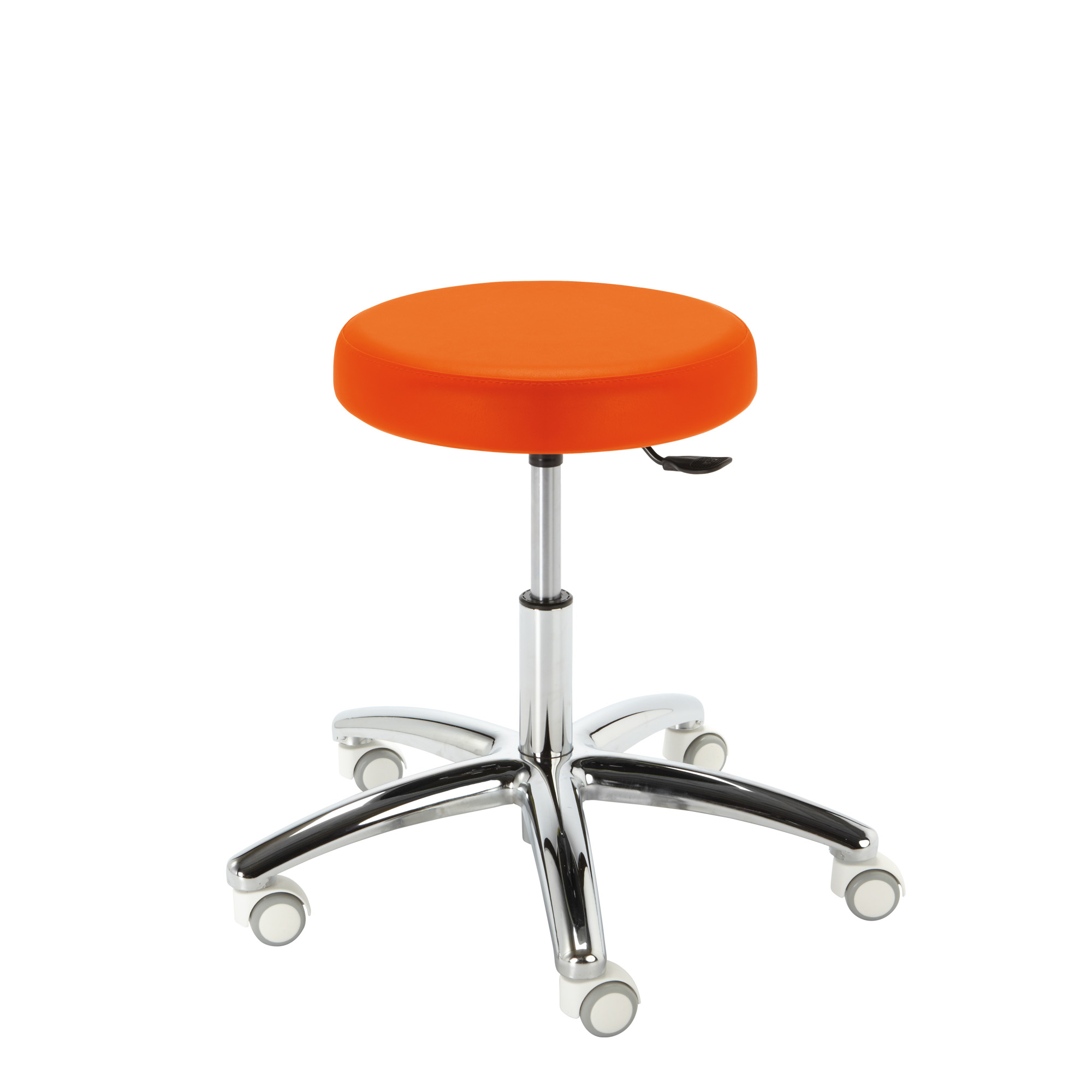 Hocker mit Rollen Monza T Farbe Orange