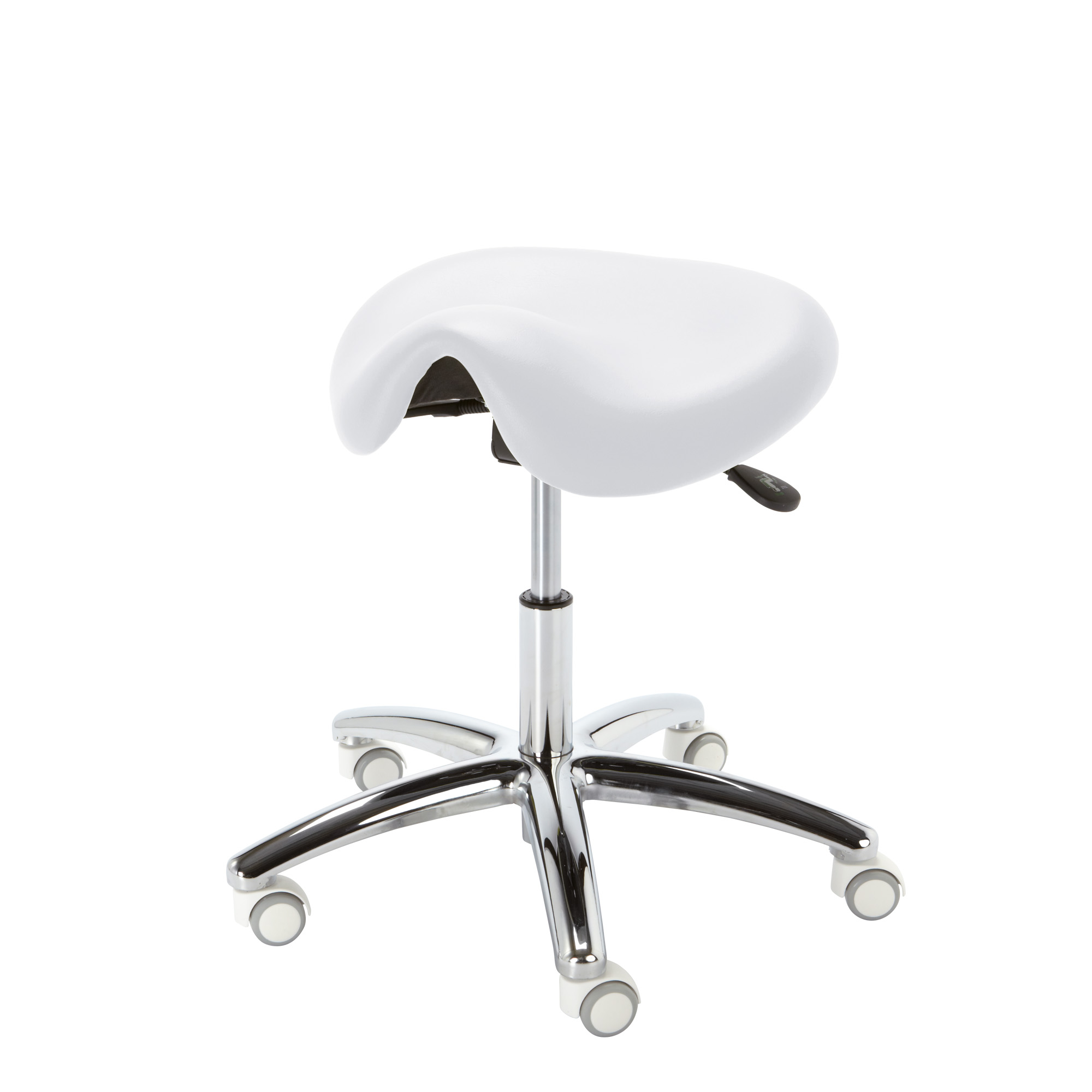 Taburete con ruedas Corsa color blanco
