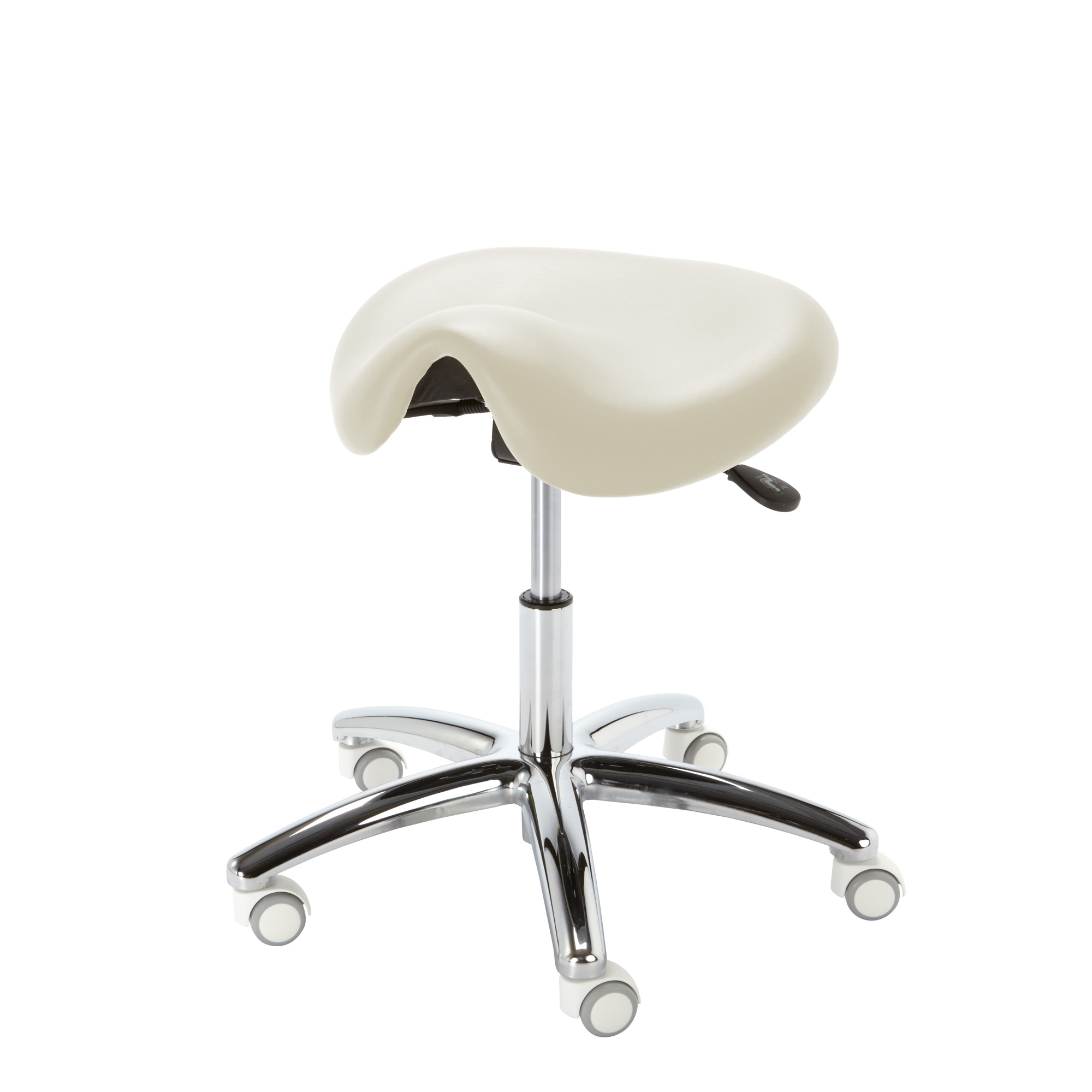 Taburete con ruedas Corsa color gris perla