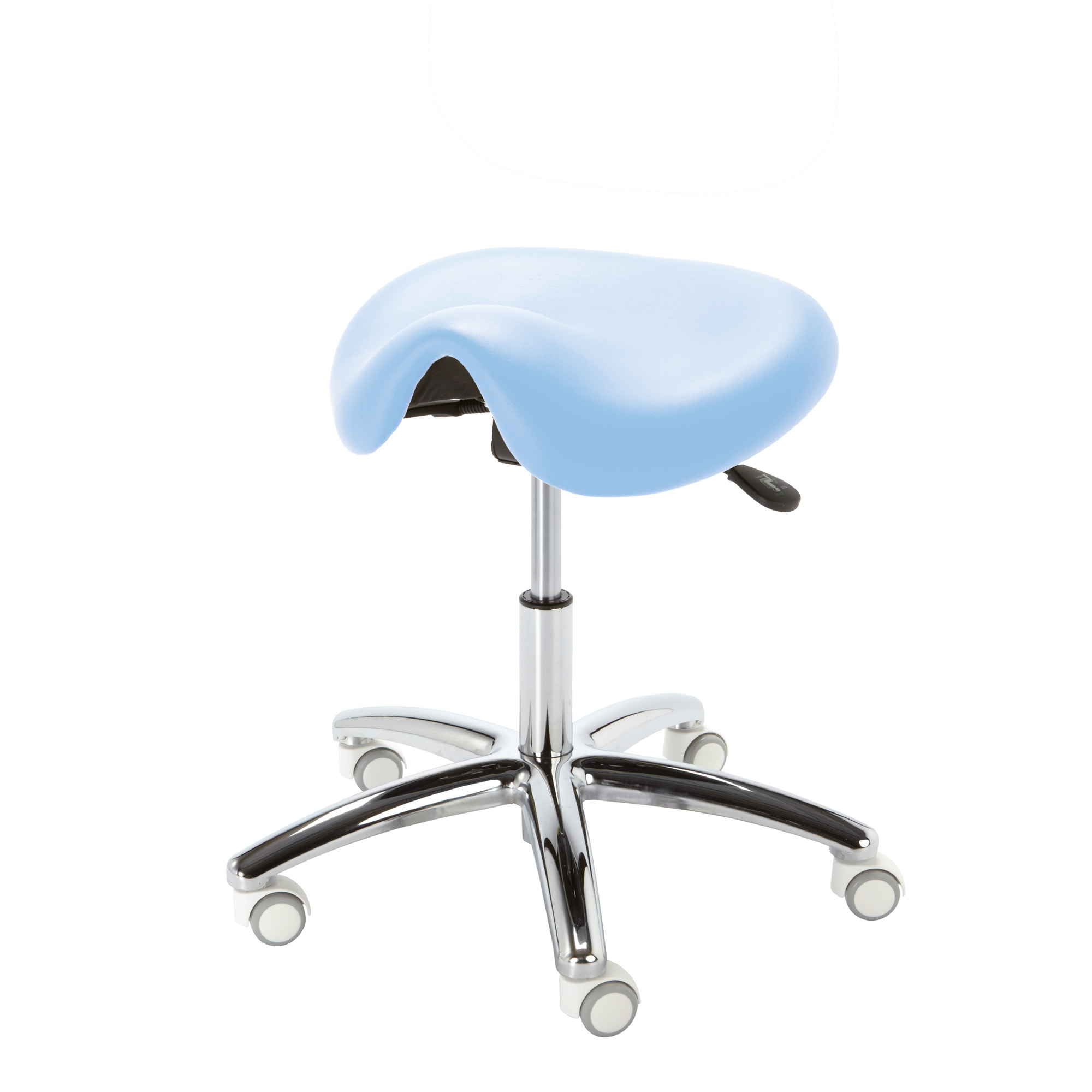 Taburete con ruedas Corsa color azul cielo